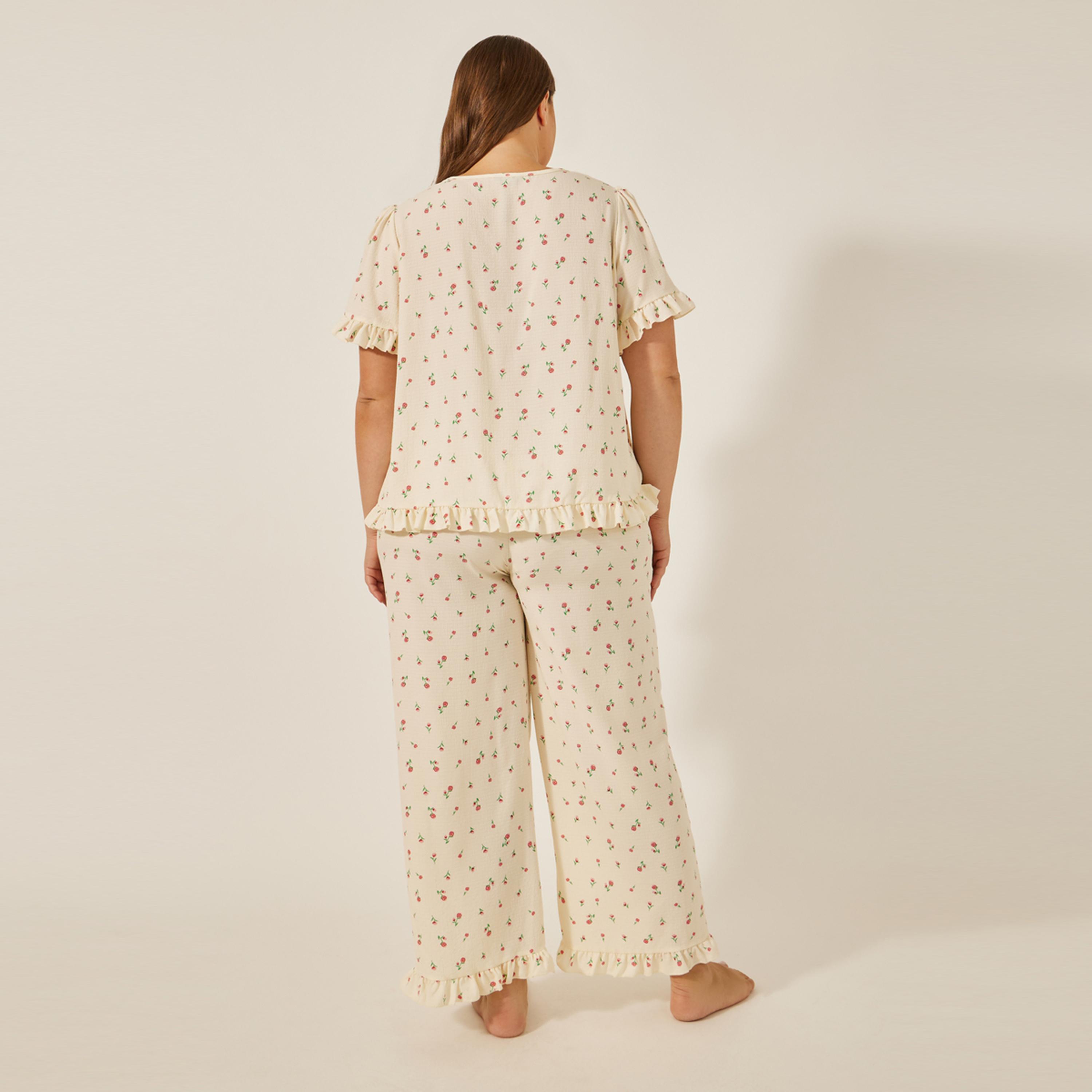 ستايلي - أنوايند طقم بيجامة متناسق بطبعات الأزهار-women-clothing-nightwear-pyjamas-longsets-image-6