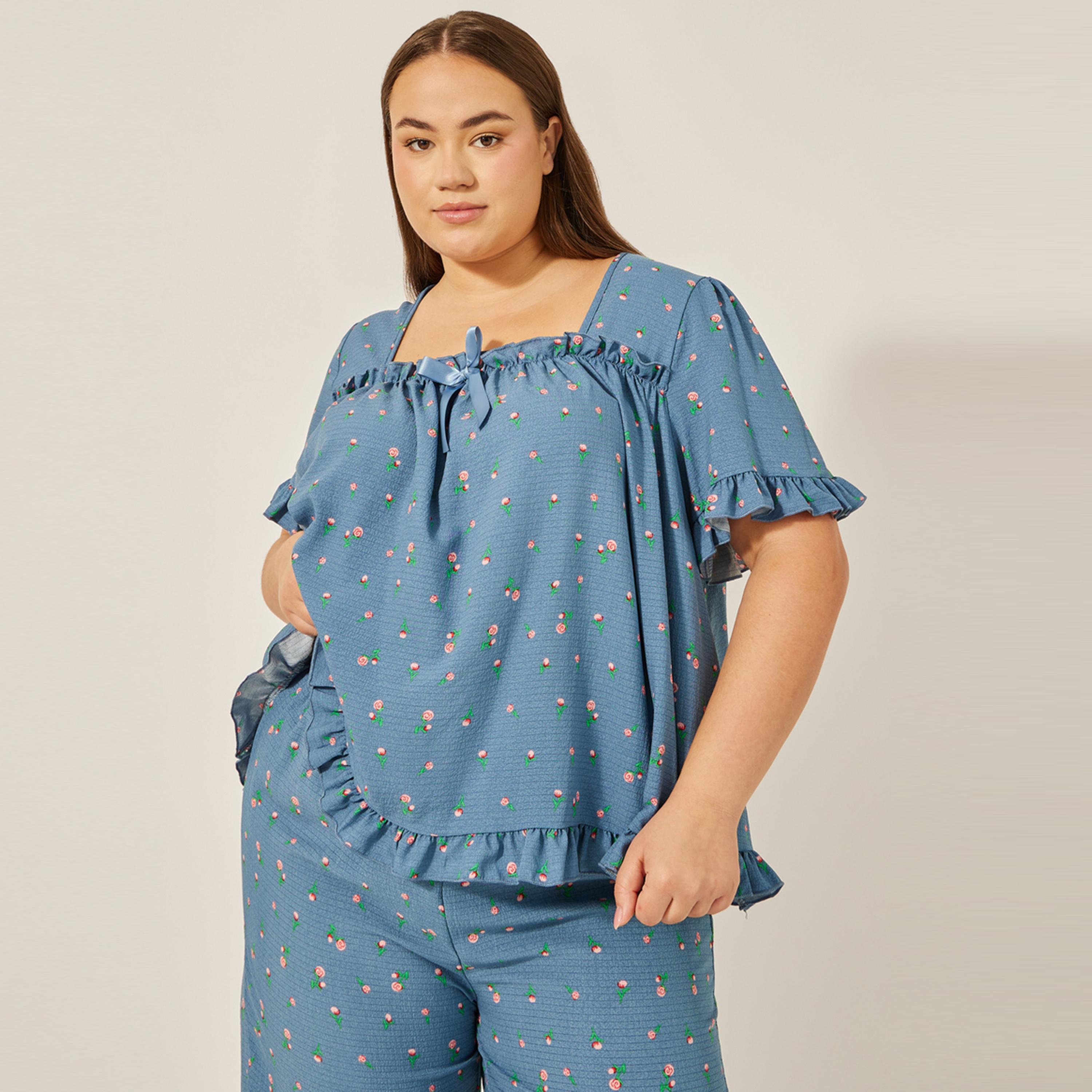 Styli Unwind Floral Print Matching Pyjama Set-women-clothing-nightwear-pyjamas-longsets-image-3