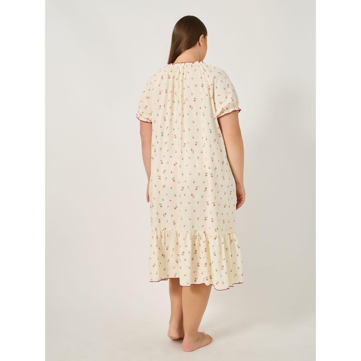 Styli Plus Size All-Over Print A-Line Ruffle Hem Sleep Night Dress-women-clothing-nightwear-nighties-image-6