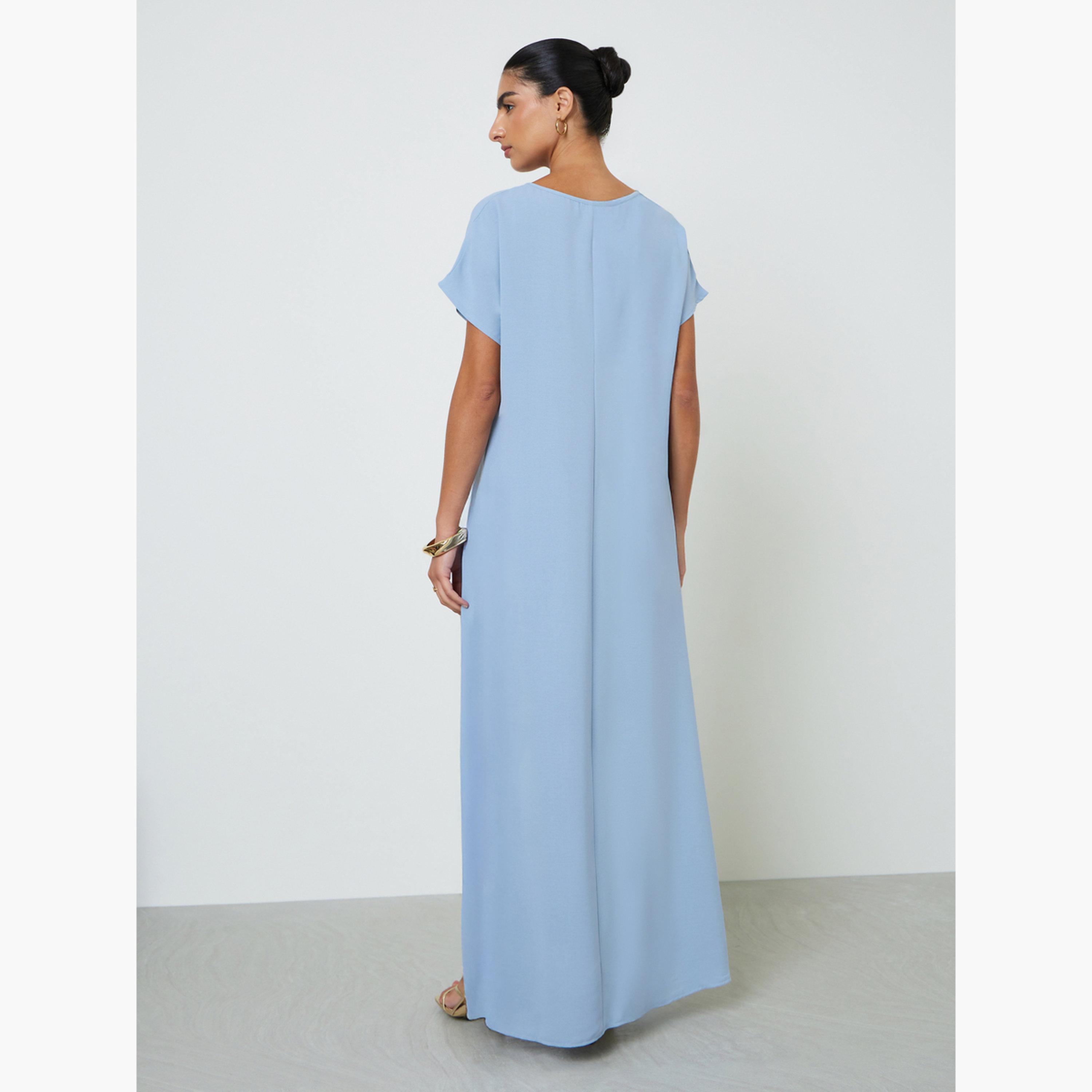 جلابية بياقة دائرية وتفاصيل مطرزة-women-arabicclothing-jalabiyas-image-3