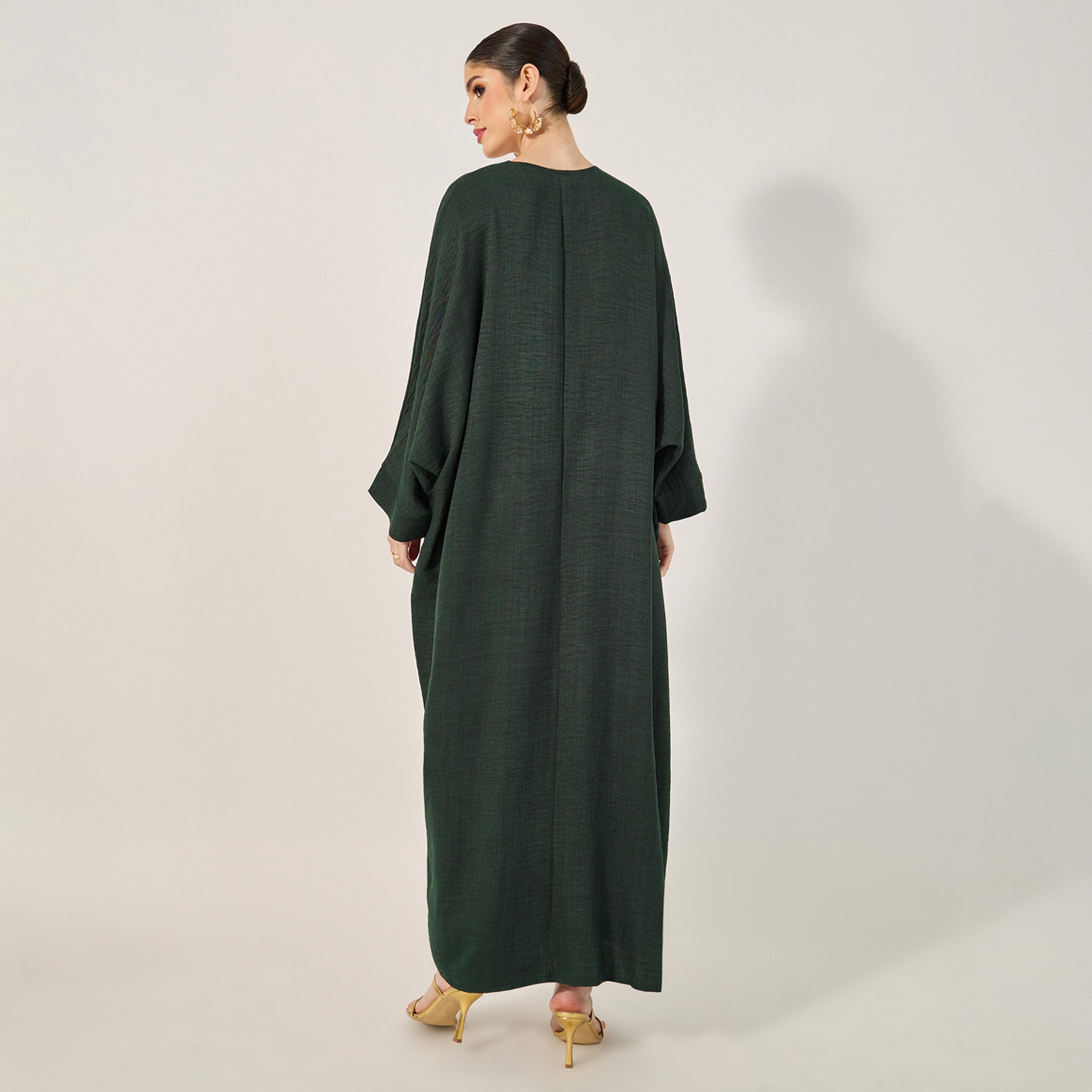 أميرة x ستايلي قفطان بتفاصيل مُطرزة مع أكمام وطواطية-women-arabicclothing-kaftan-image-5