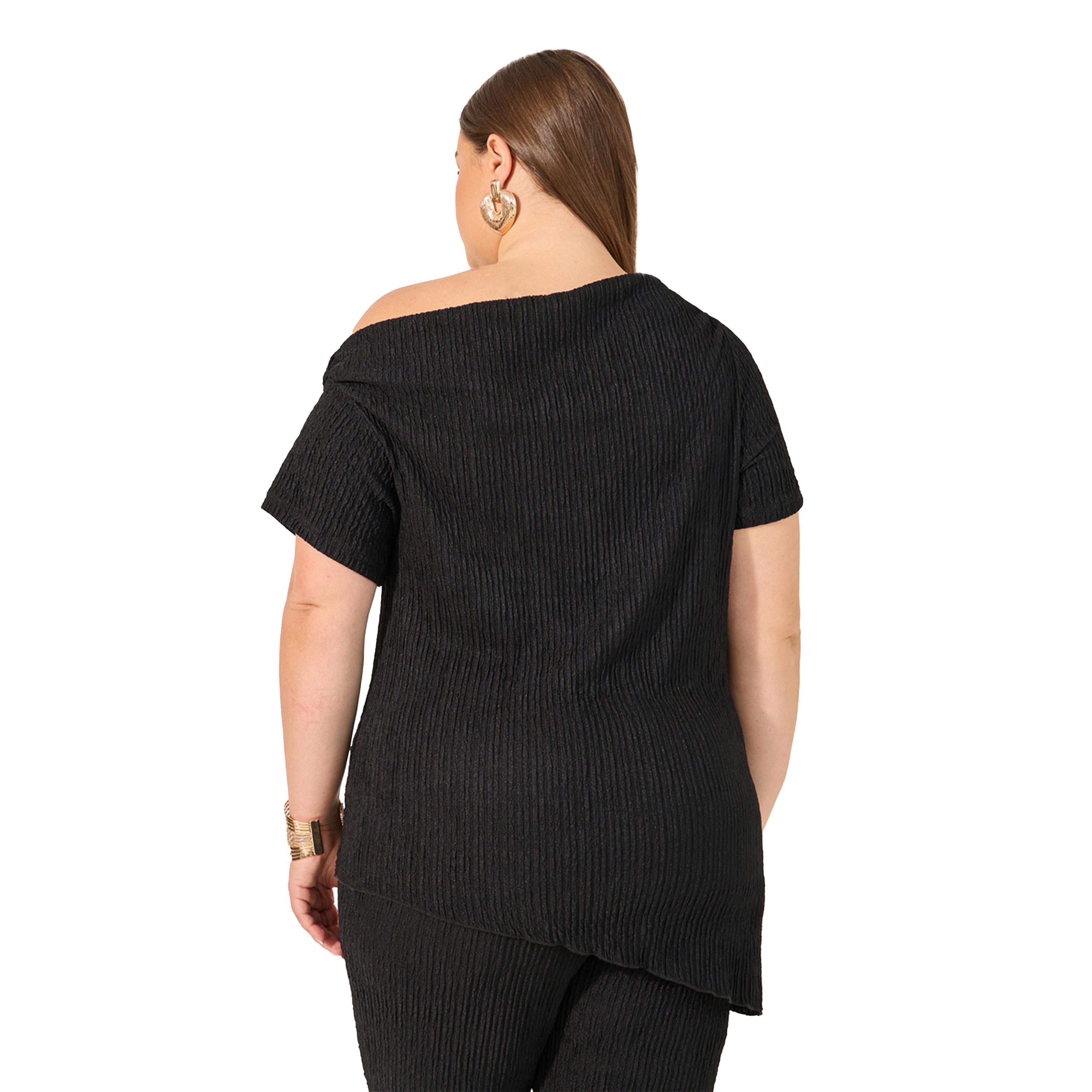 Styli Plus Size Textured Asymmetric Neck Top-women-clothing-shirtsandblouses-blouses-image-4