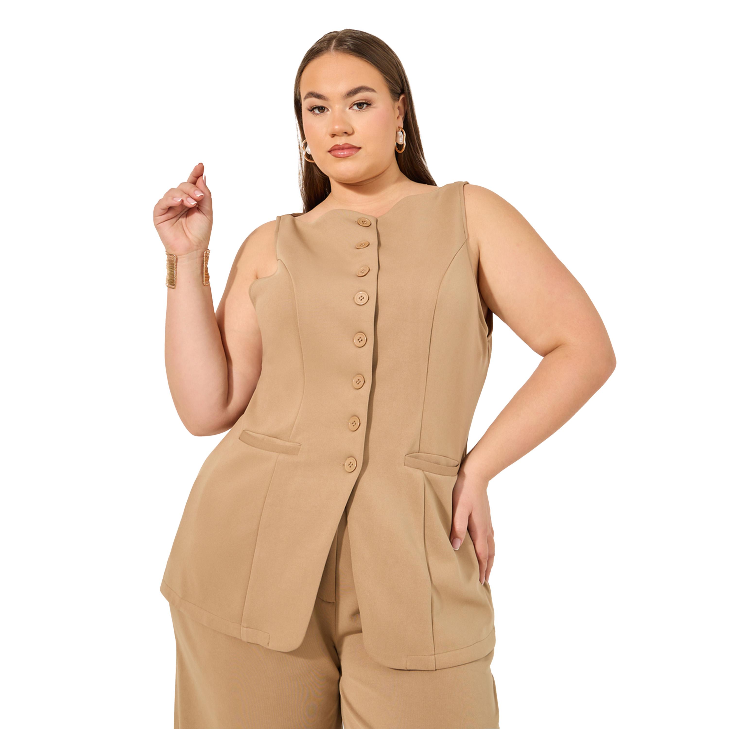 Styli Solid Sleeveless Button-Down Top-women-clothing-shirtsandblouses-blouses-image-1