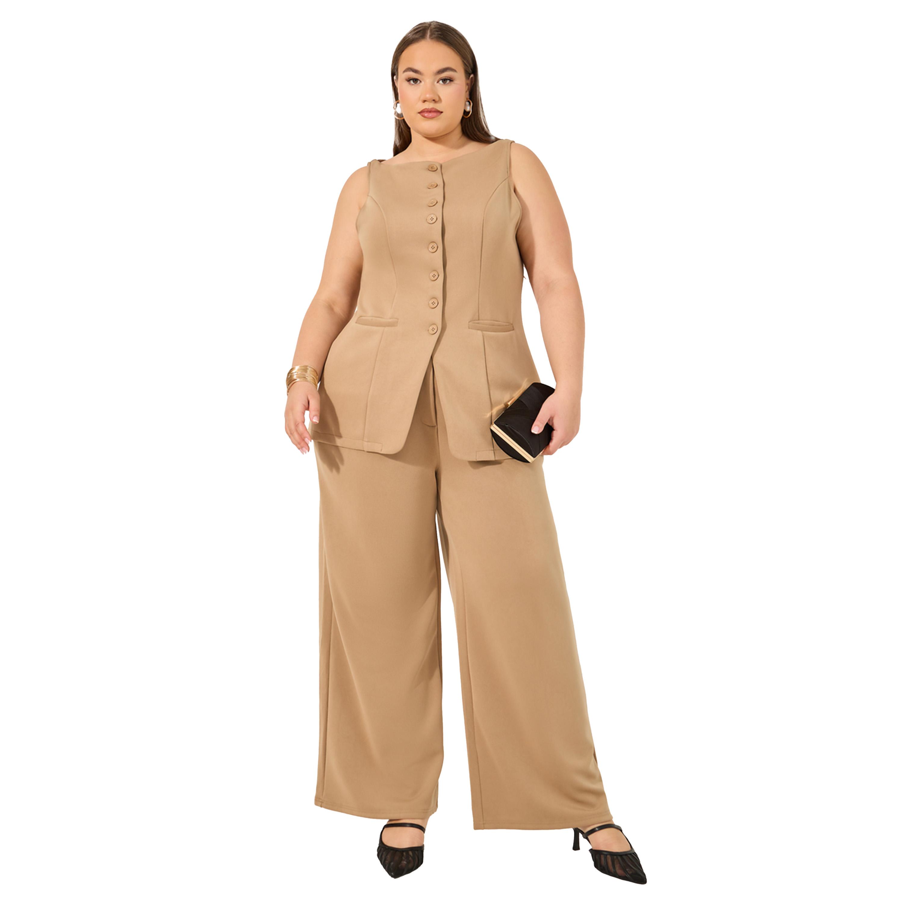 Styli Solid Sleeveless Button-Down Top-women-clothing-shirtsandblouses-blouses-image-2