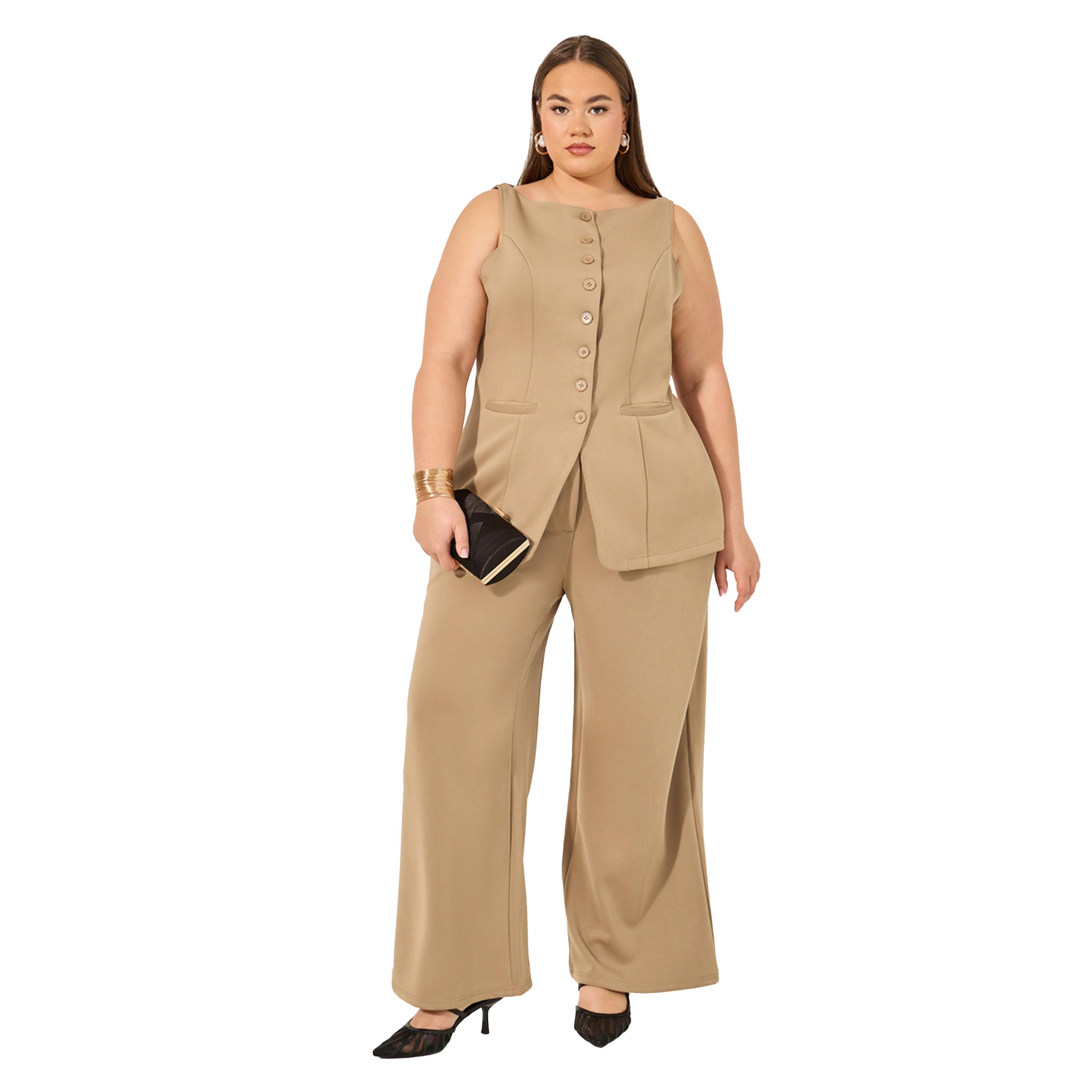 Styli Solid Wide leg tailored trouser-women-clothing-bottoms-trousers-image-1