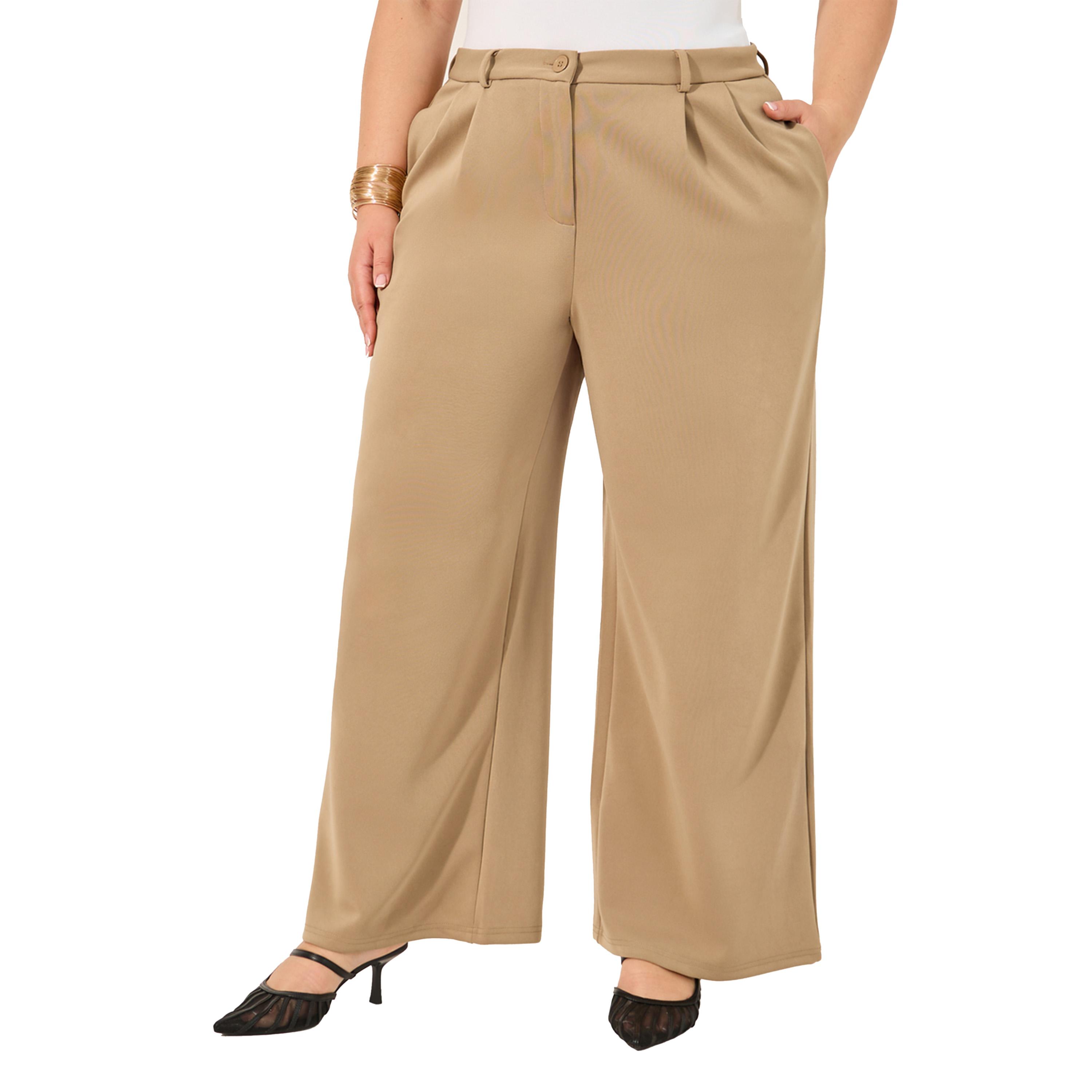 Styli Solid Wide leg tailored trouser-women-clothing-bottoms-trousers-image-2