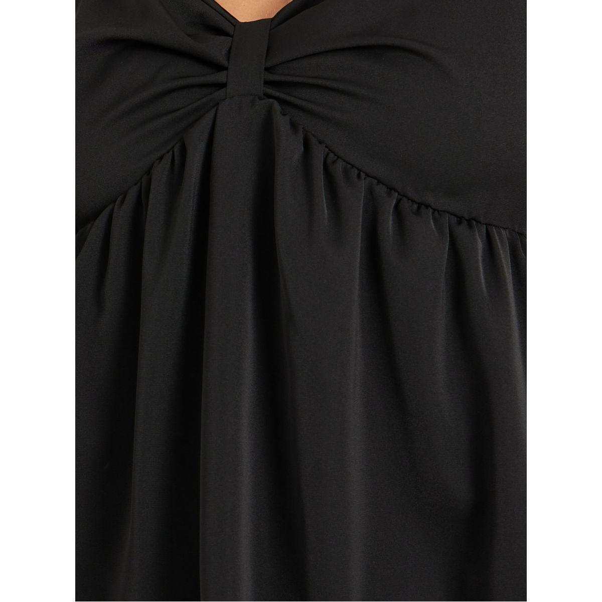 Styli Plus Size Solid Puff Sleeves Twist Front Top-women-clothing-shirtsandblouses-blouses-image-3