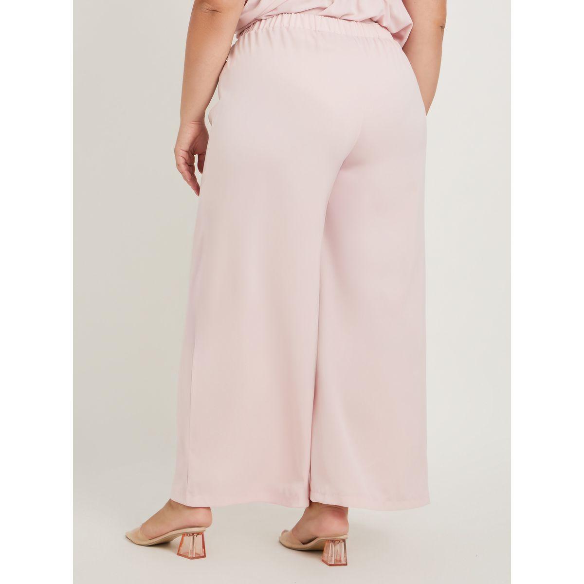 Styli Plus Size Solid Elasticated Waistband Wide Leg Pants-women-clothing-ethnicwear-bottoms-pants-image-4