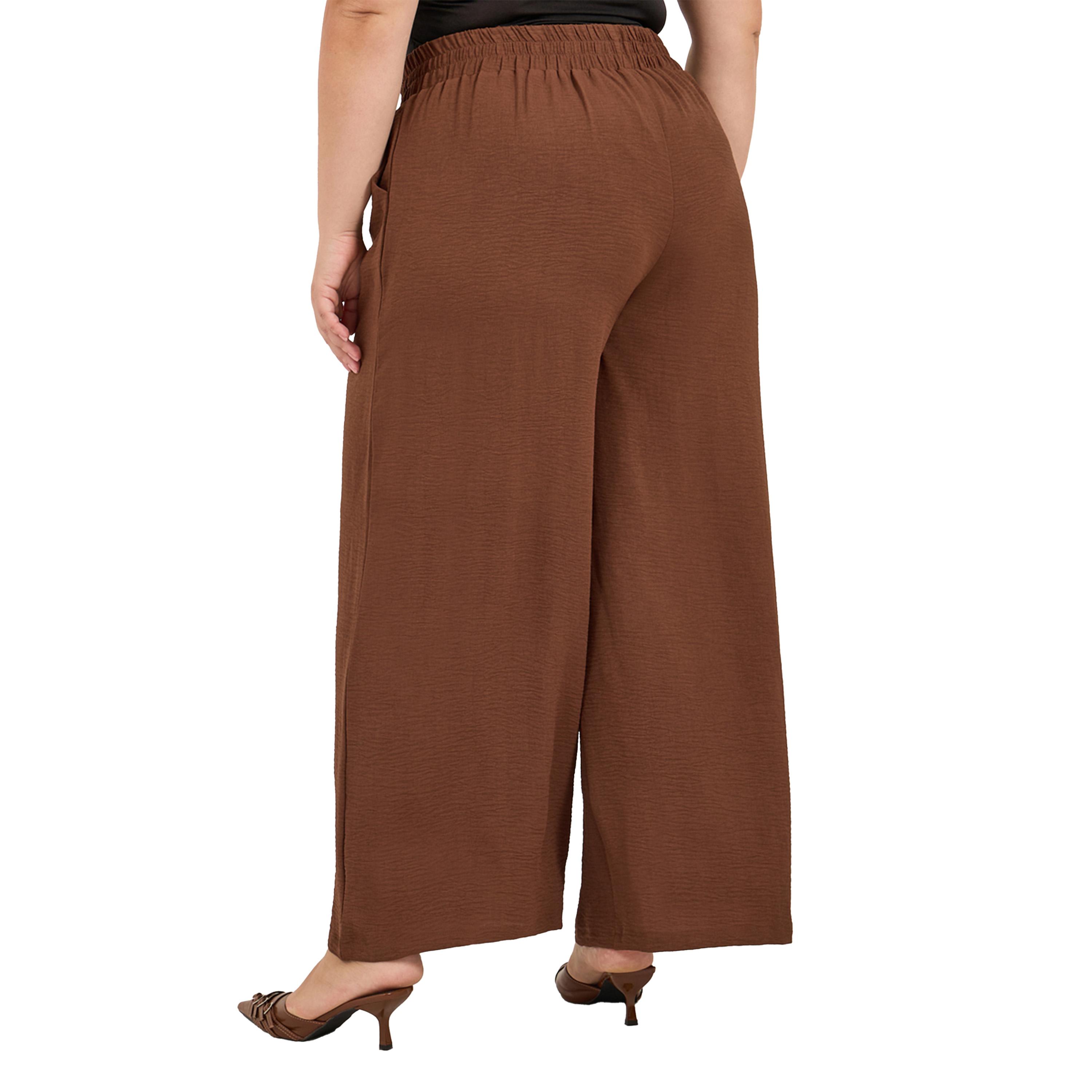ستايلي - بنطال ساق واسعة مقاس كبير مع إبزيم سلسلة-women-clothing-bottoms-trousers-image-4
