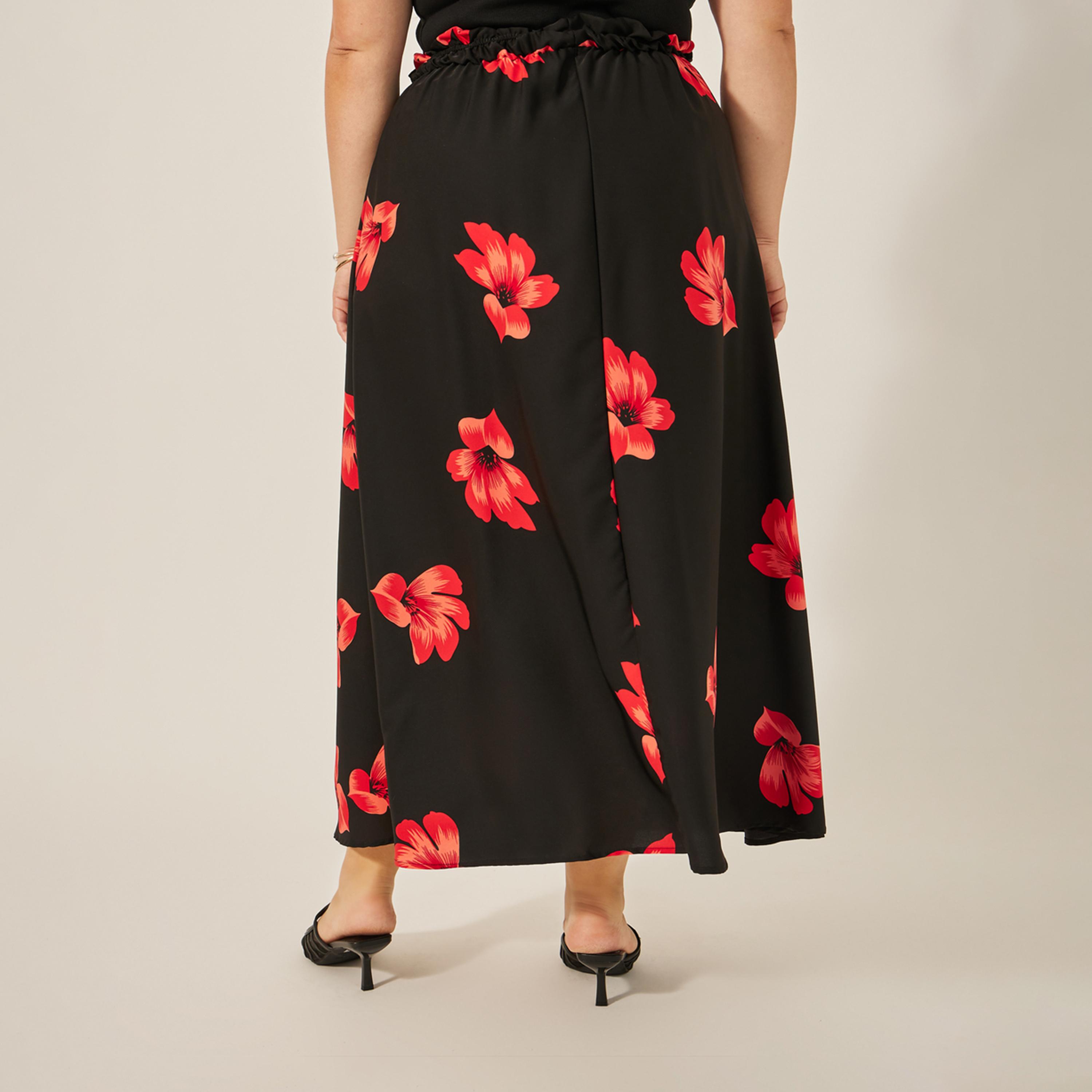 Styli Plus Size Floral Print A-Line Maxi Skirt-women-clothing-bottoms-skirts-image-5