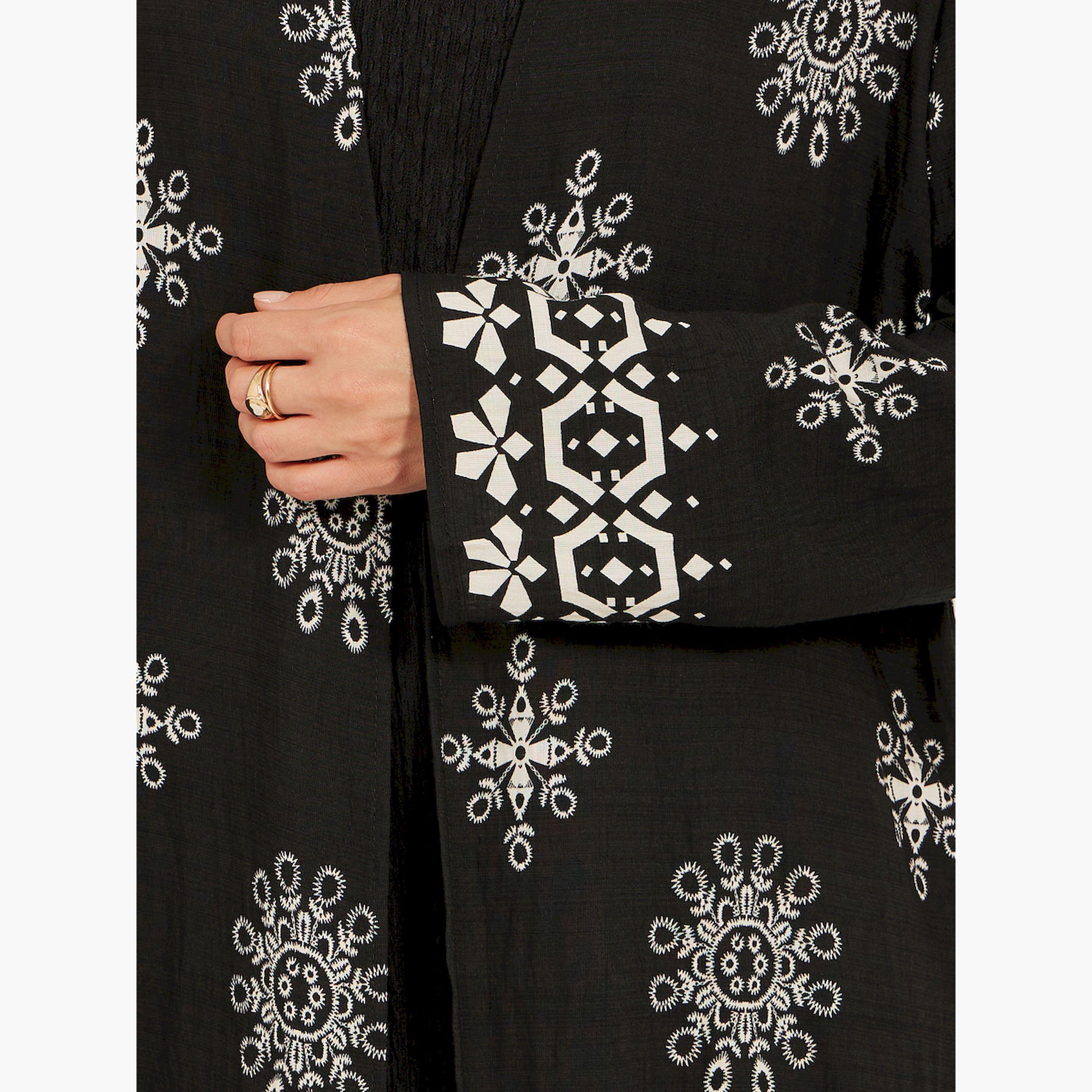 Styli Printed Regular Fit Maxi Kimono-women-clothing-shirtsandblouses-shirts-image-4
