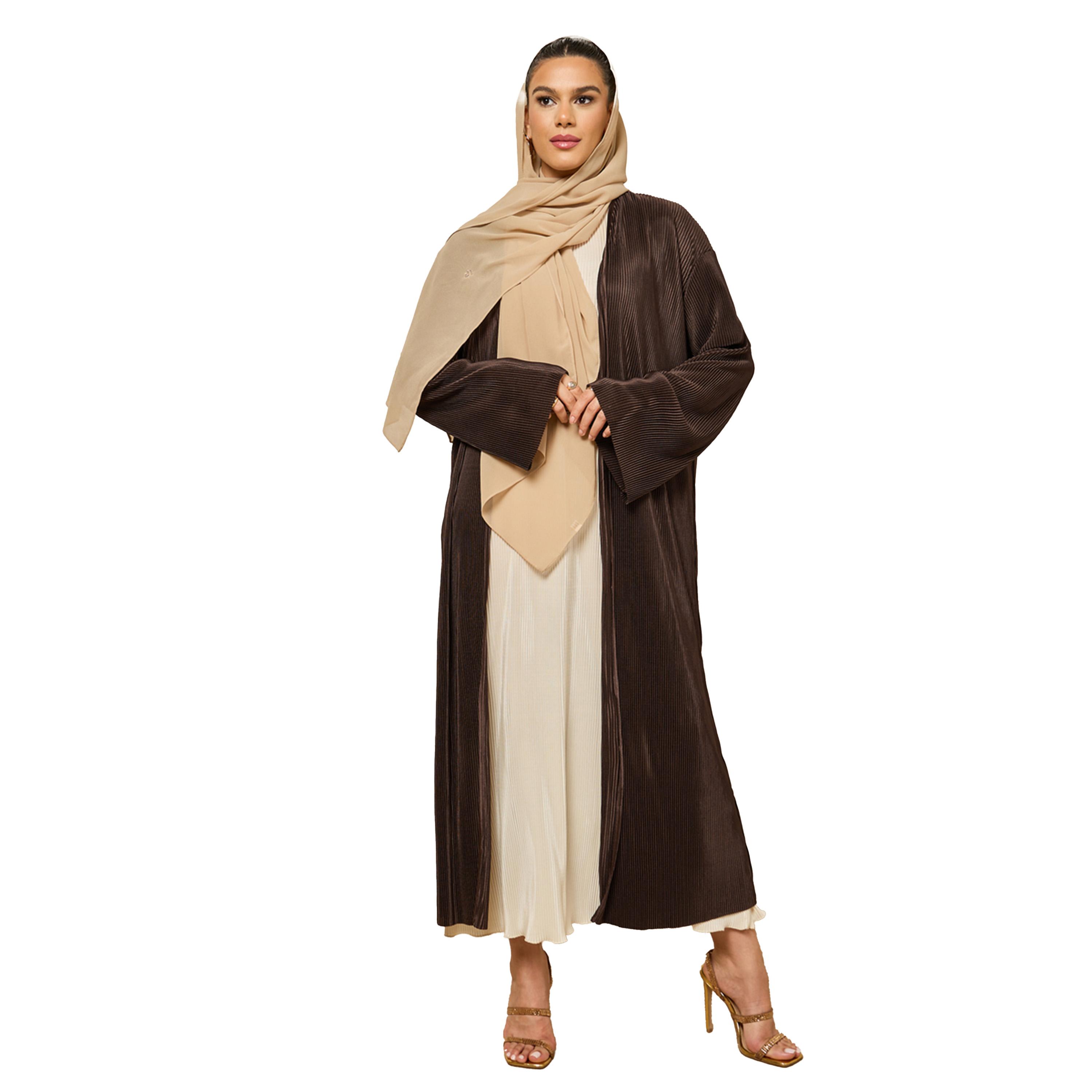 Styli Plisse Regular Fit Midi Abaya-women-arabicclothing-abayas-image-1