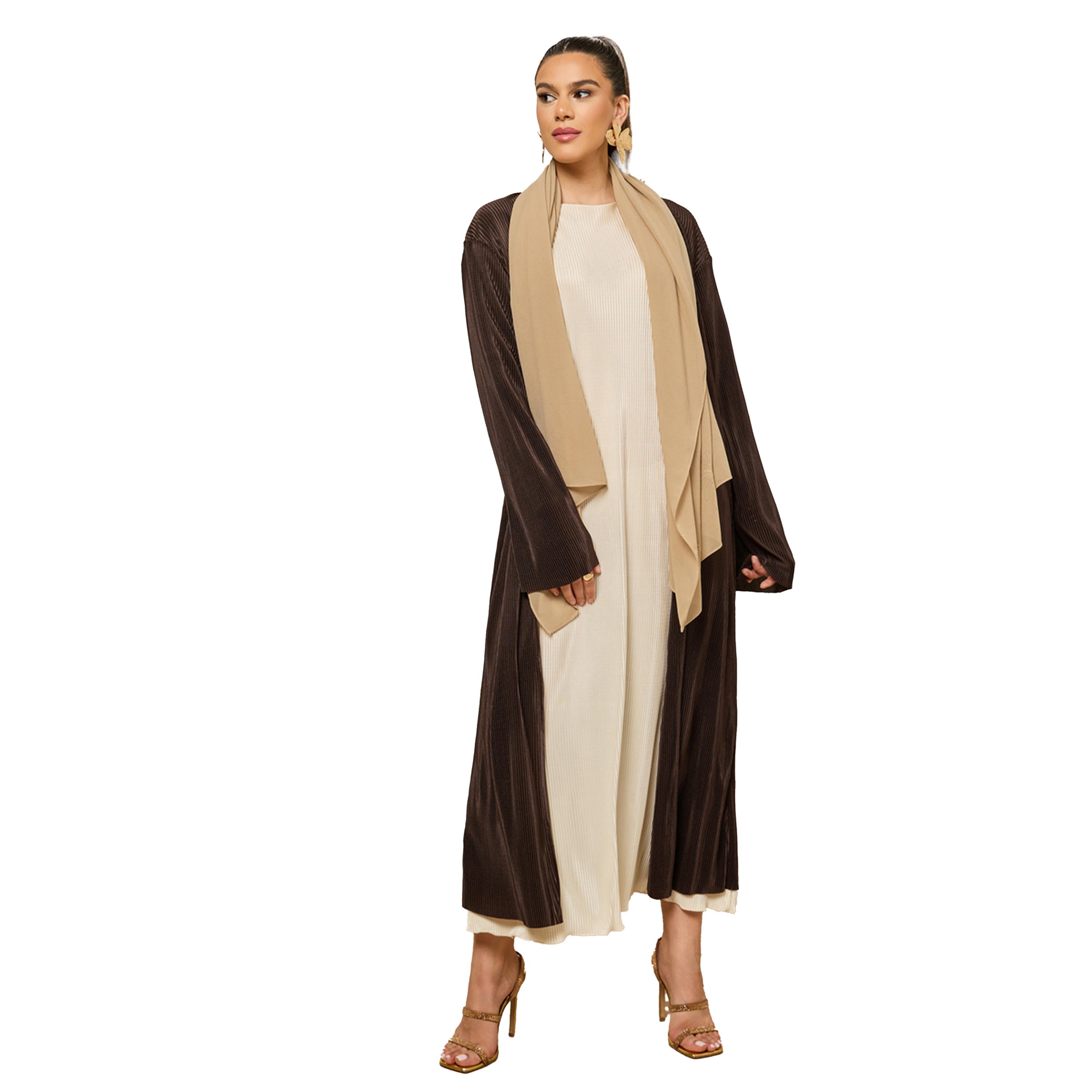 Styli Plisse Regular Fit Midi Abaya-women-arabicclothing-abayas-image-2