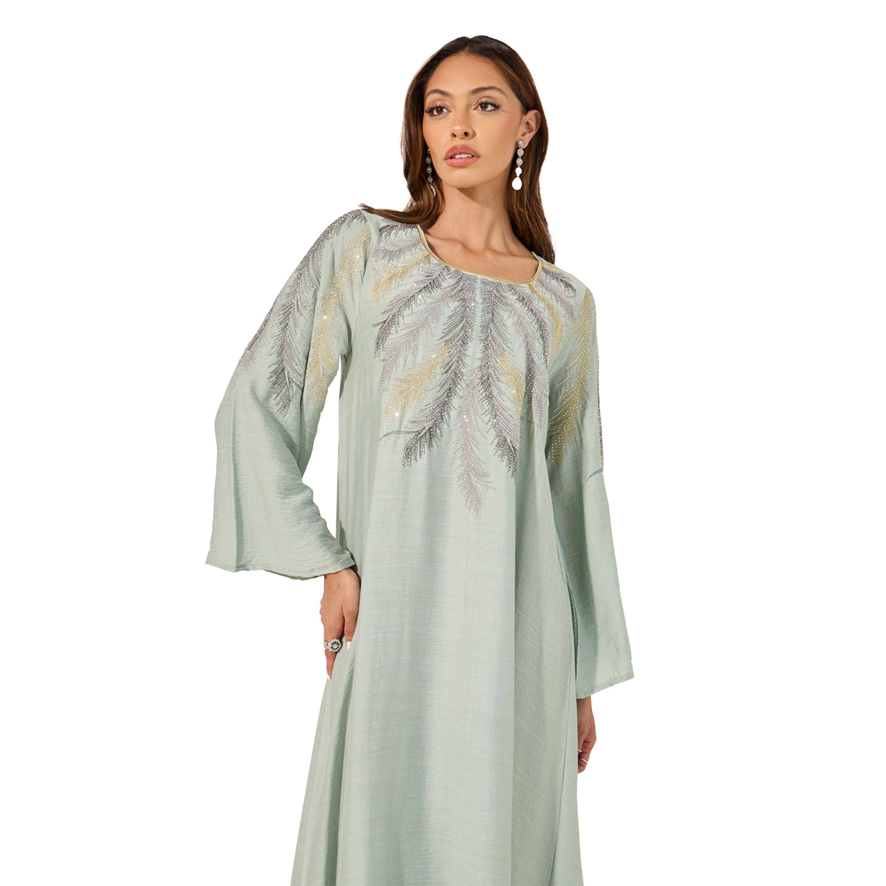 ستايلي - جلابية مطرزة بأكمام طويلة-women-arabicclothing-jalabiyas-image-3