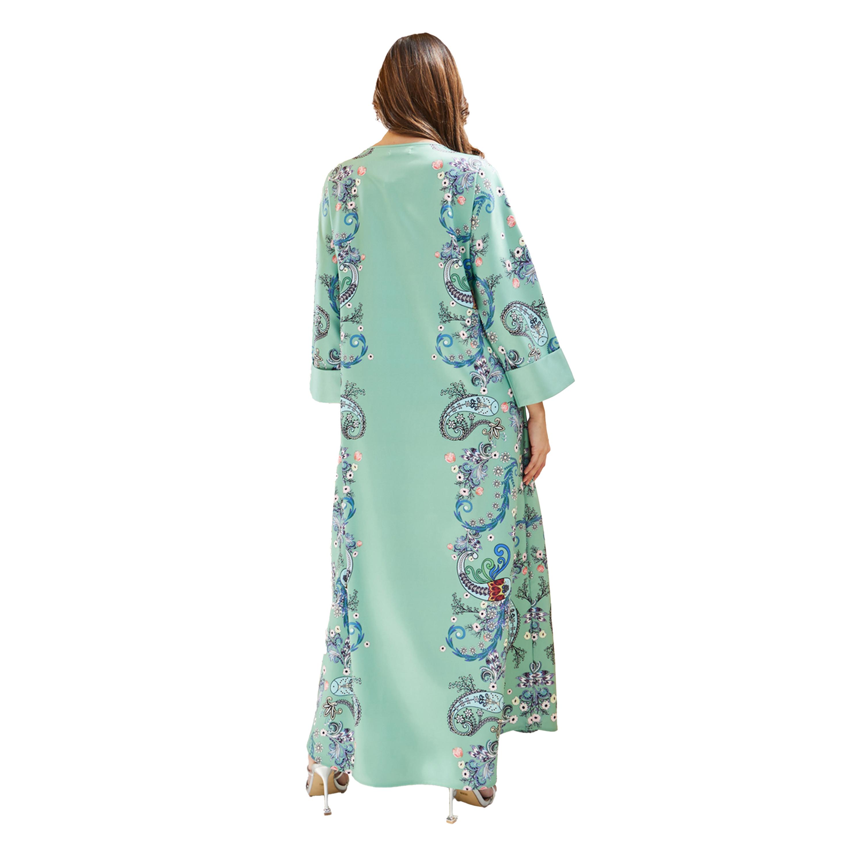 أميرة x ستايلي جلابية بطبعة بيزلي وحافة واسعة-women-arabicclothing-jalabiyas-image-5