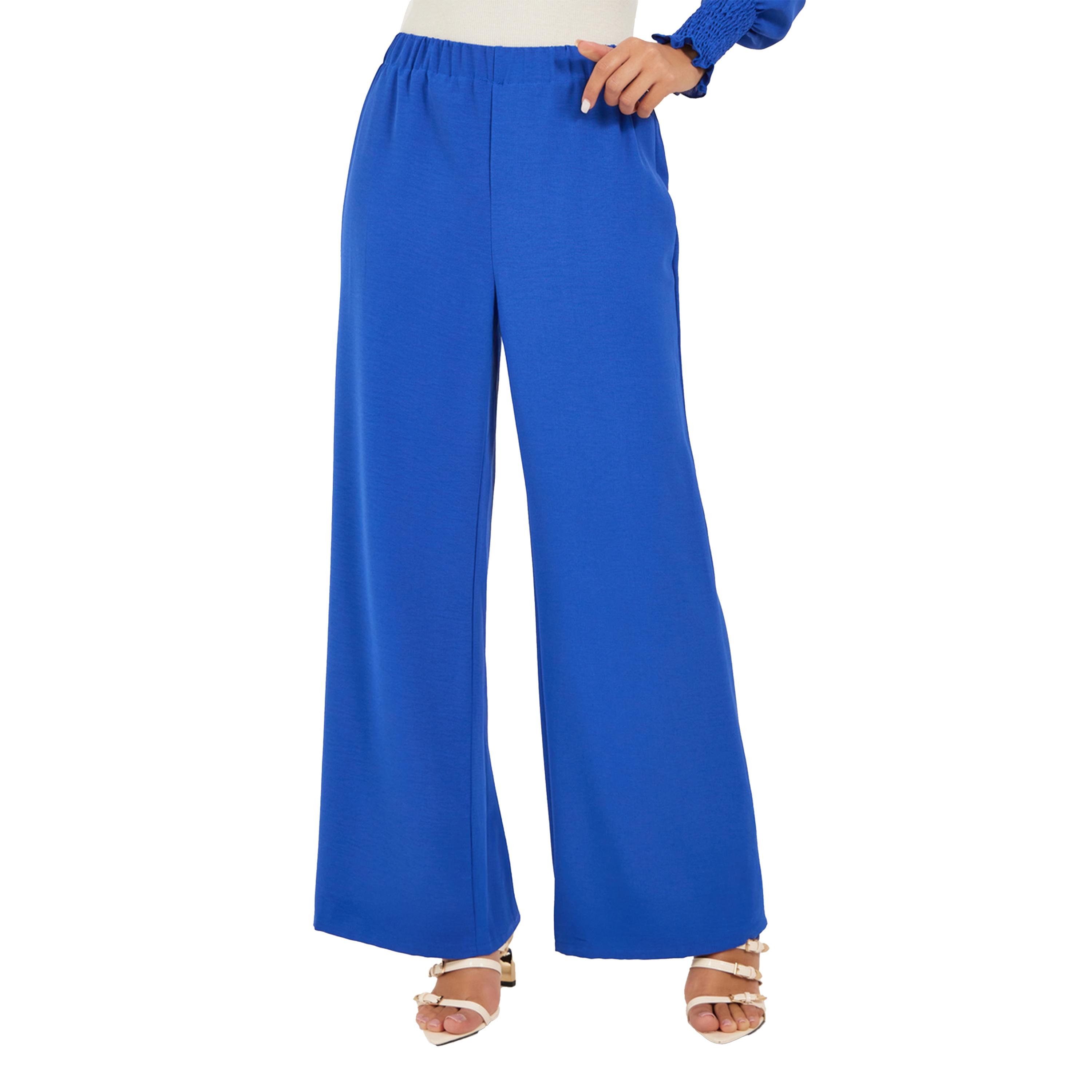 ستايلي - طقم قميص طويل بأكمام منفوخة وأزرار مع بنطال واسع الساق-women-arabicclothing-sets-image-5