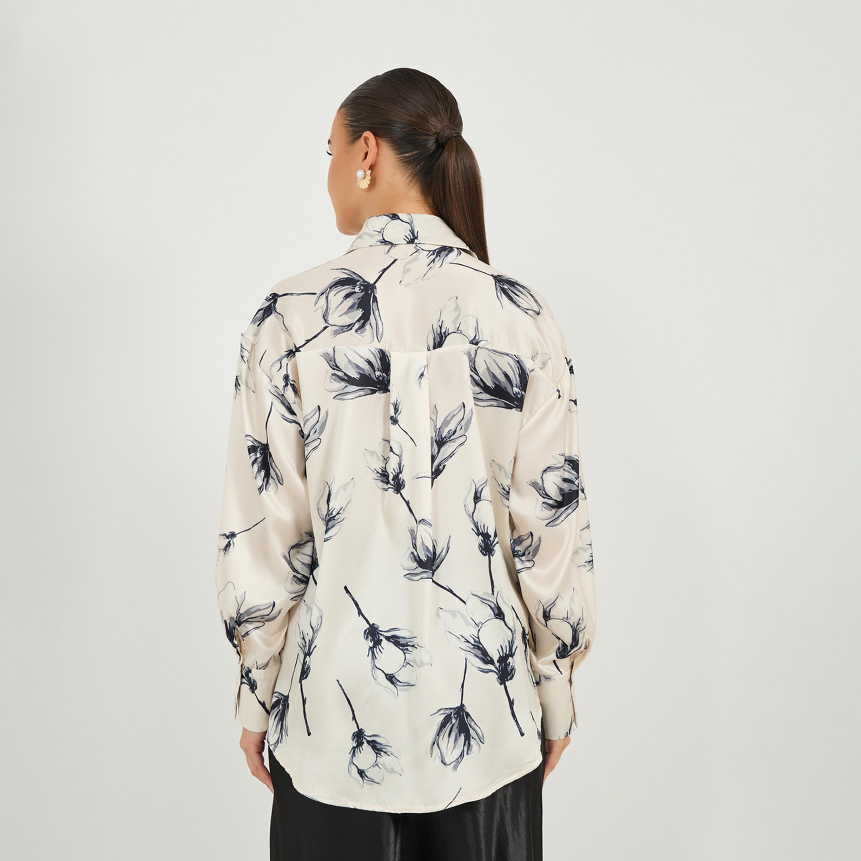 Styli Oversized Satin Floral Print Collared Shirt-women-clothing-shirtsandblouses-shirts-image-5