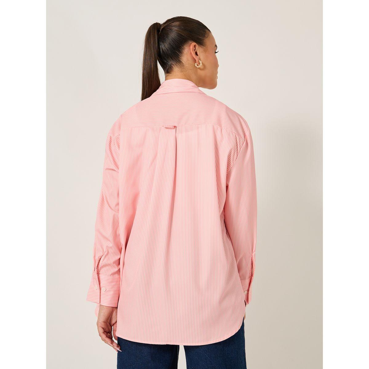 Long Sleeve Oversized  Floral Printed Collared Shirt-women-clothing-shirtsandblouses-shirts-image-8
