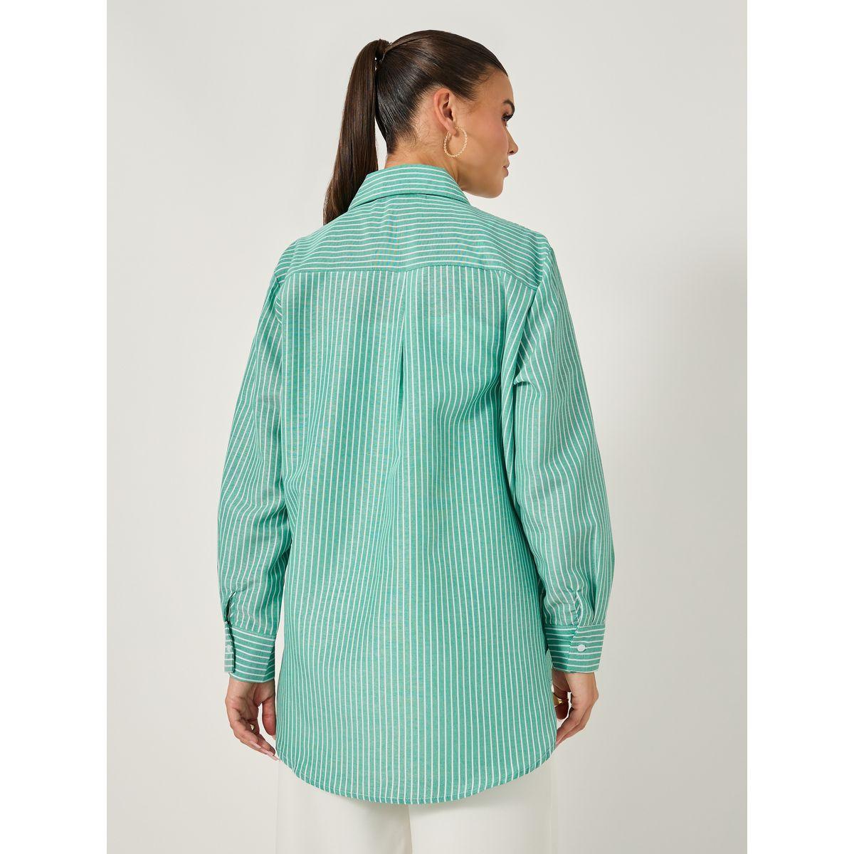 بلوزة فضفاضة بأكمام طويلة وجيب-women-clothing-shirtsandblouses-shirts-image-6