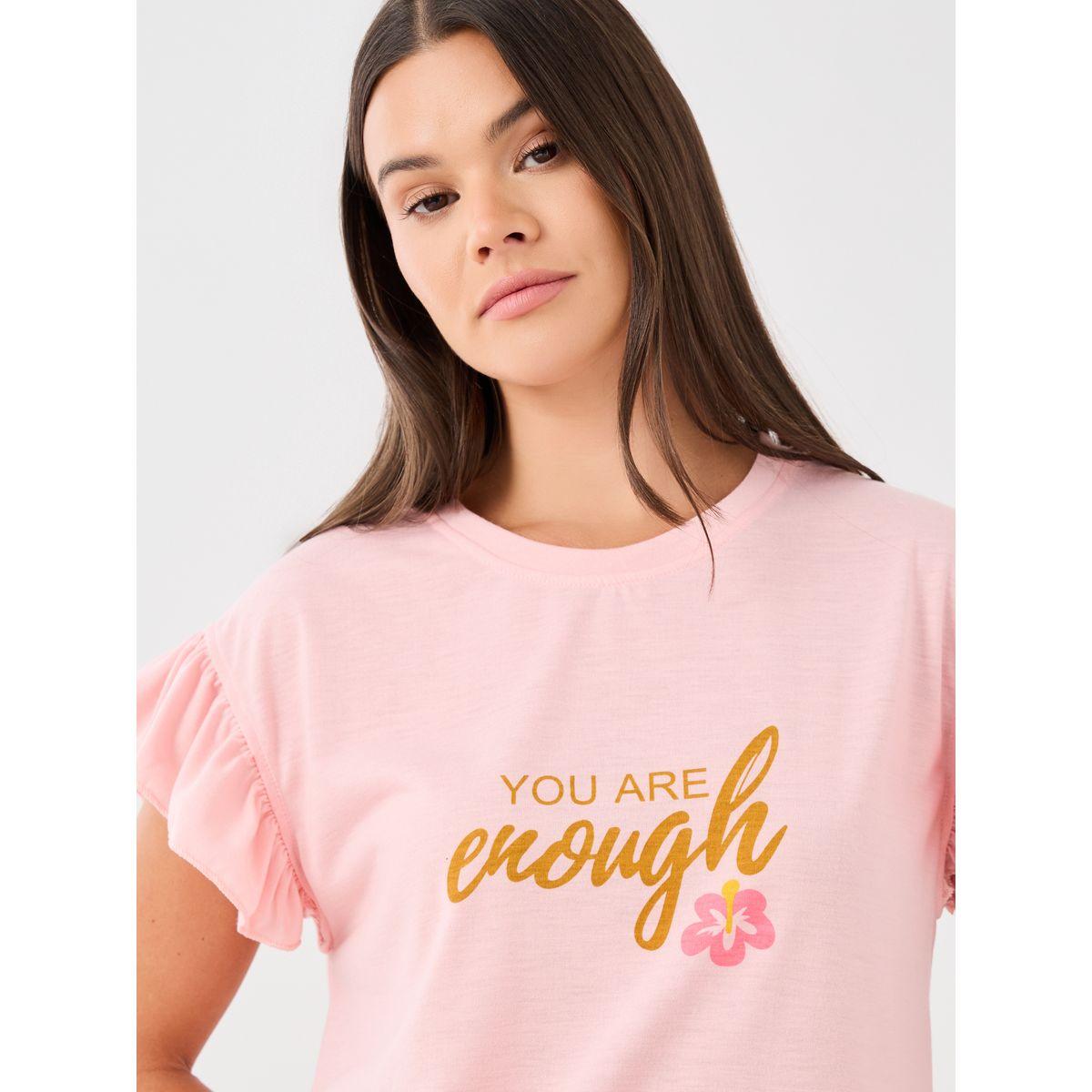 طقم بيجاما من بنطال وتيشيرت بطبعة كتابة-women-clothing-nightwear-pyjamas-longsets-image-3