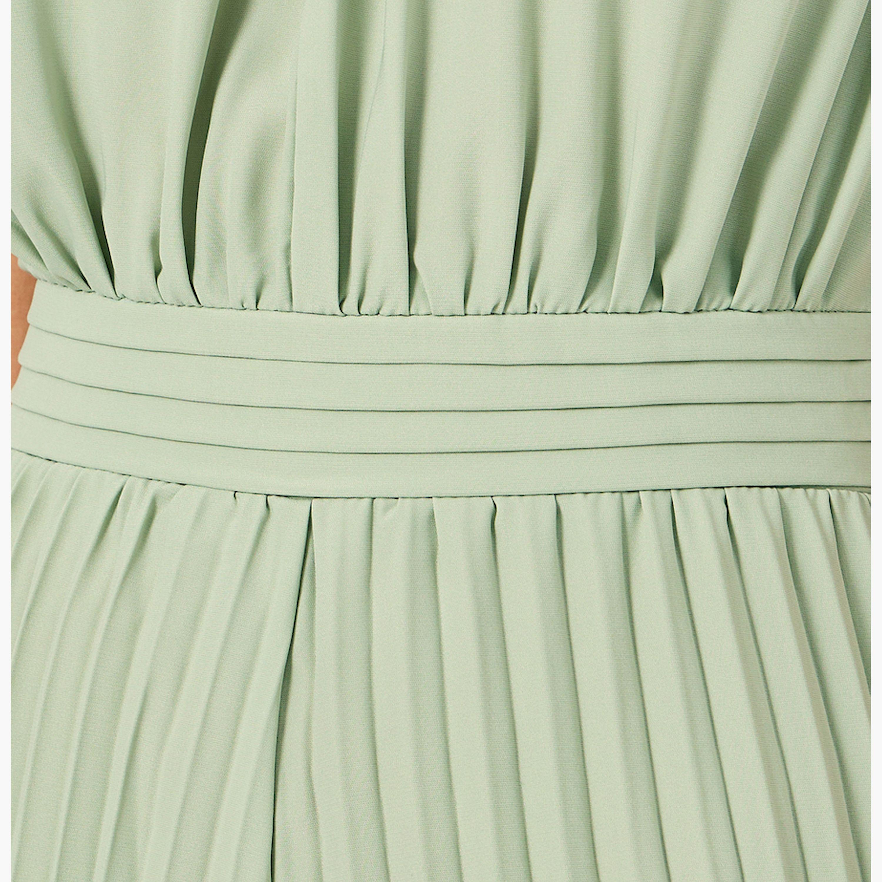 Styli Pleated Wide Leg Round Neck Jumpsuit-women-clothing-jumpsuits-image-3