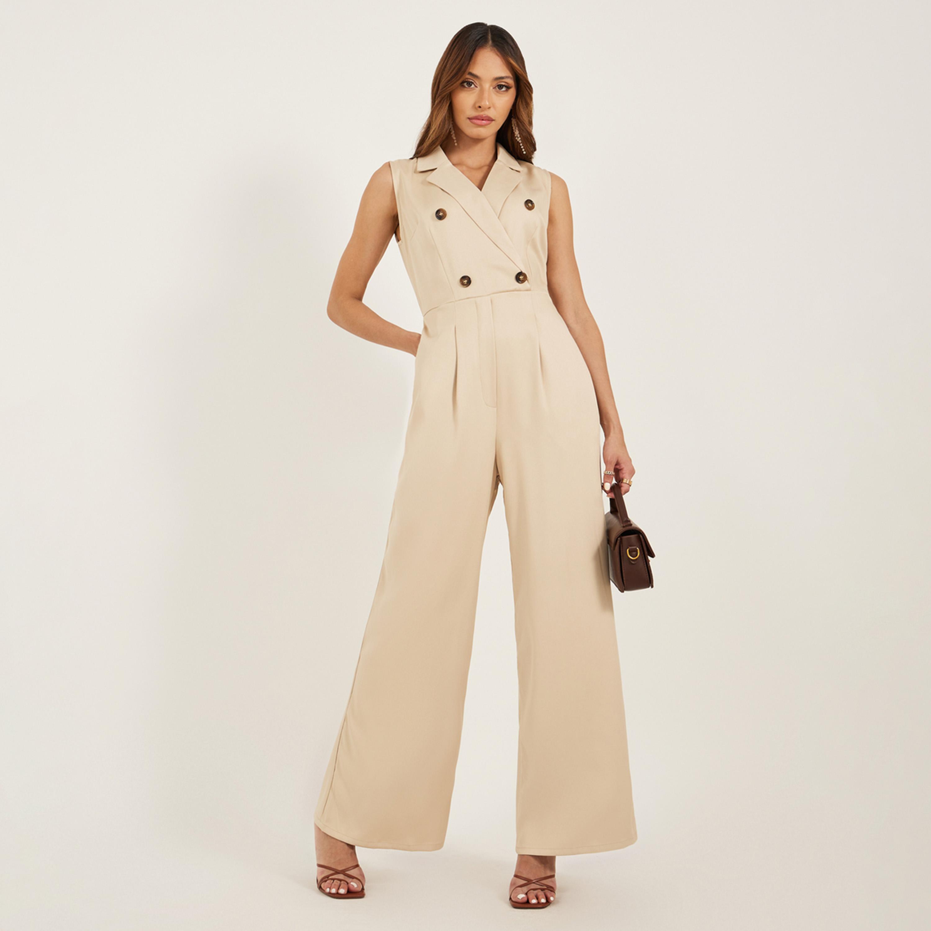 Styli Notch Lapel Double Breasted Wide Leg Jumpsuit-women-clothing-jumpsuits-image-1