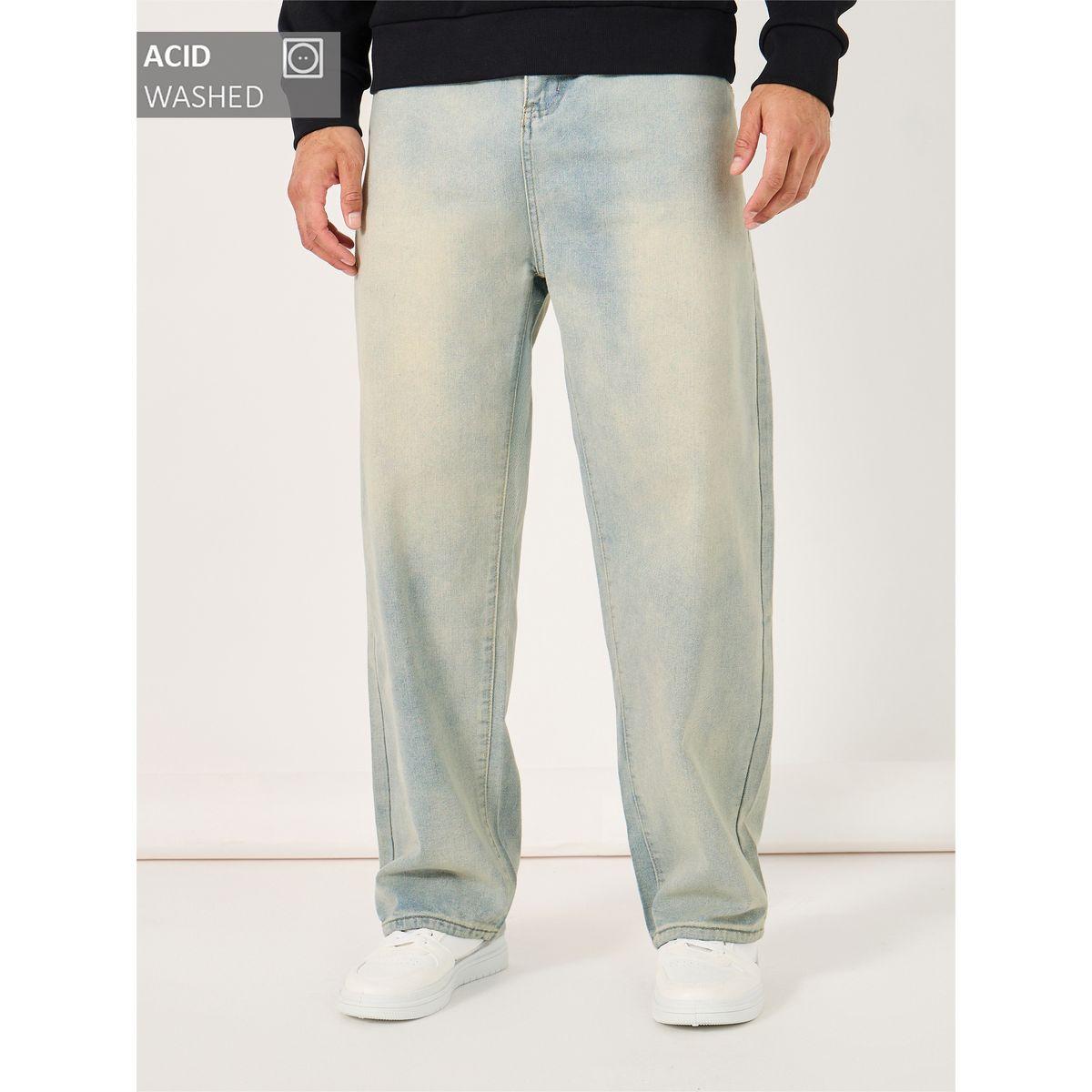 Styli Mid Rise Acid Washed Regular Fit Jeans-men-clothing-bottoms-jeans-image-1
