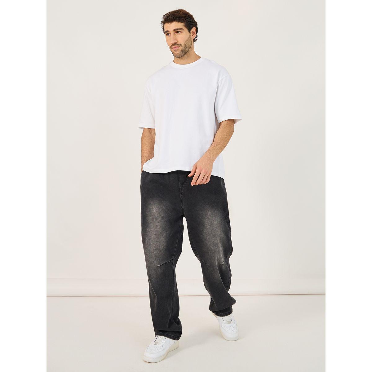 Styli Loose Fit Jeans with Knee Dart and Contrast Drawcord Detail-men-clothing-bottoms-jeans-image-2
