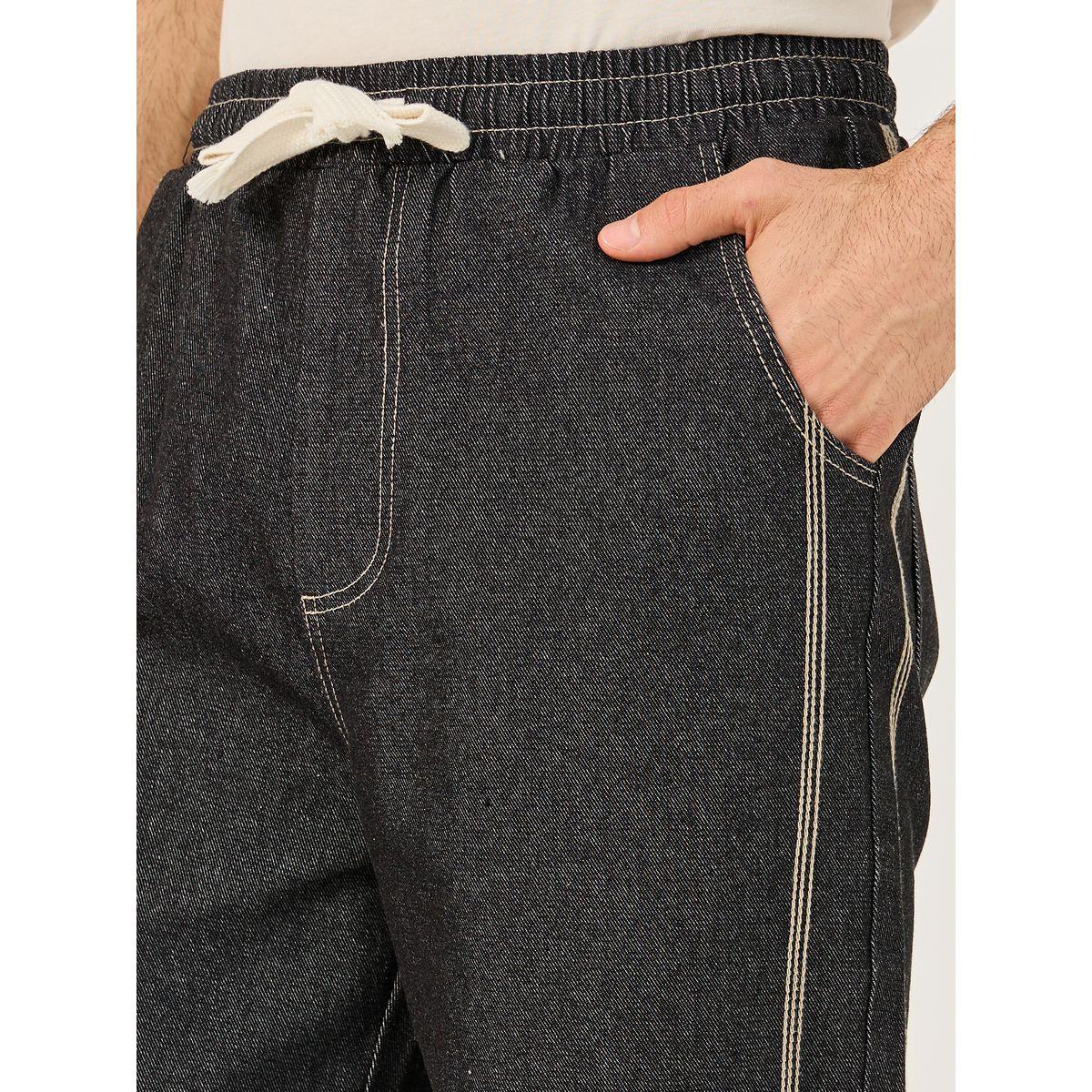 Styli Loose Fit Jeans with Contrast Side Stitch and Drawcord Detail-men-clothing-bottoms-jeans-image-4