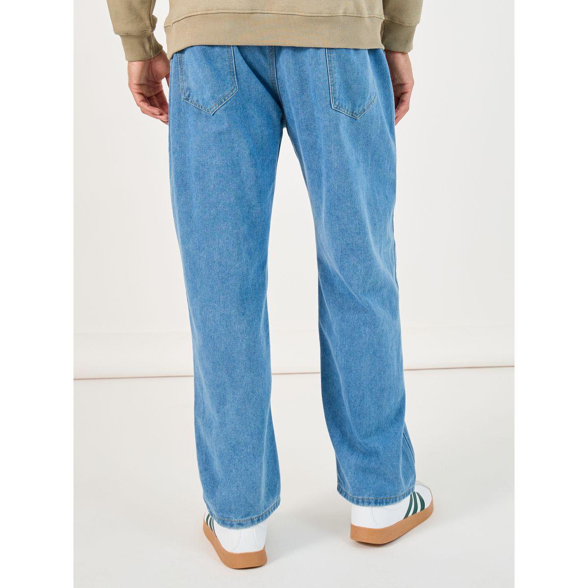 جينز قطن قابل للتمدد بقصة واسعة وأربطة-men-clothing-bottoms-jeans-image-4