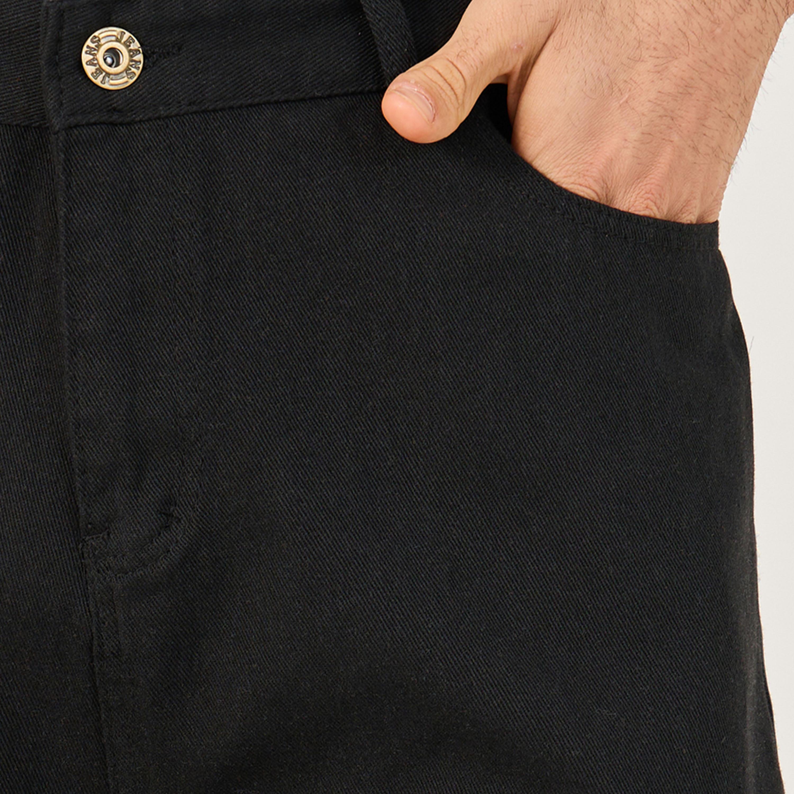 Styli Solid Mid Rise 5-Pocket Relaxed Fit Jeans-men-clothing-bottoms-jeans-image-3