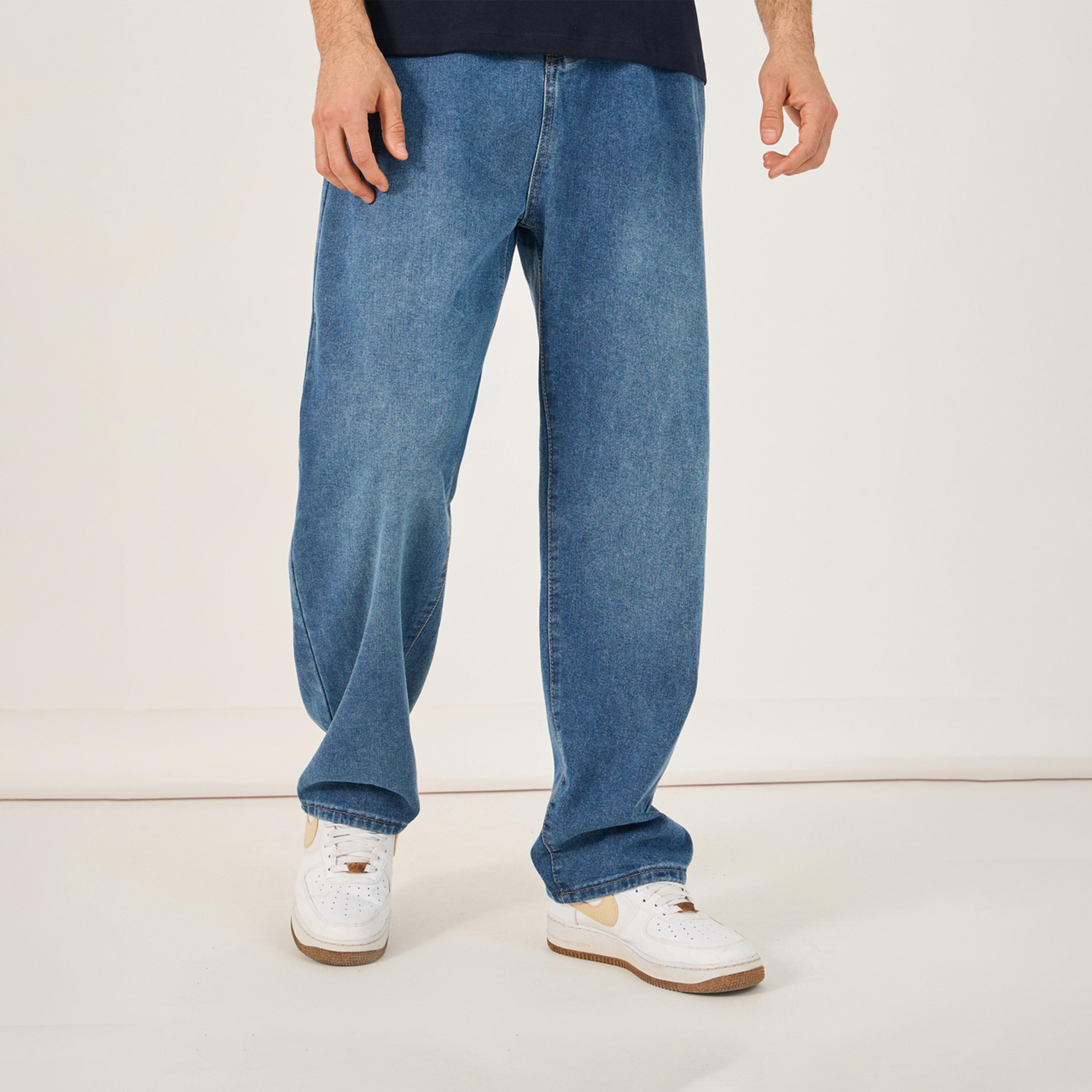 Styli Mid Rise Relaxed Fit Faded Jeans-men-clothing-bottoms-jeans-image-1