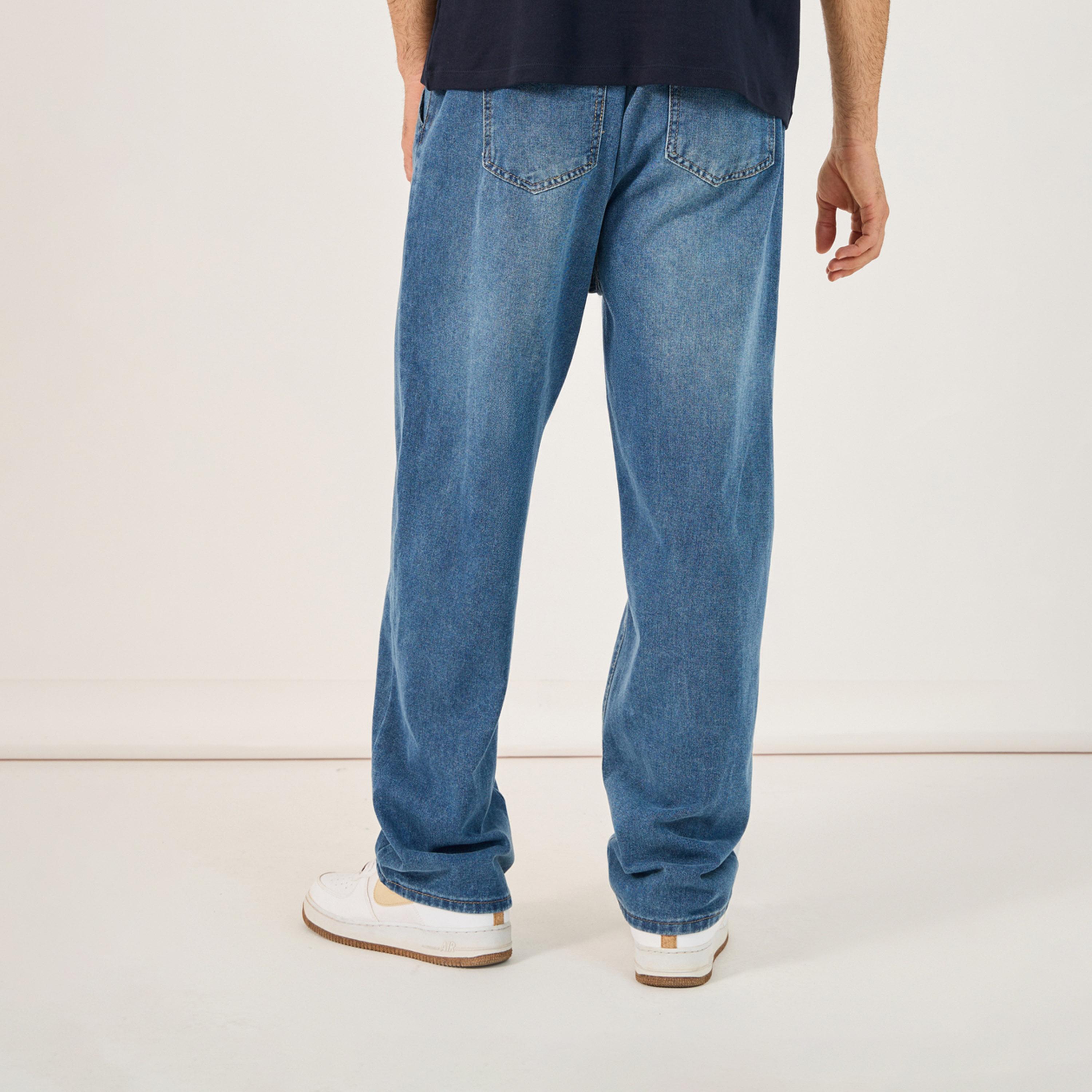 Styli Mid Rise Relaxed Fit Faded Jeans-men-clothing-bottoms-jeans-image-4