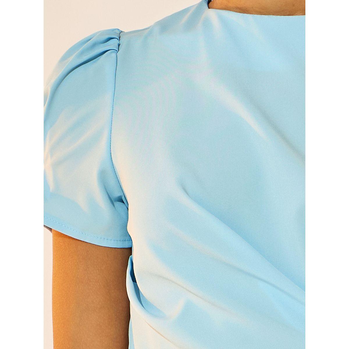 Take Two Solid Short Sleeve Wrap Top with Tie Up Detail-women-clothing-shirtsandblouses-blouses-image-3