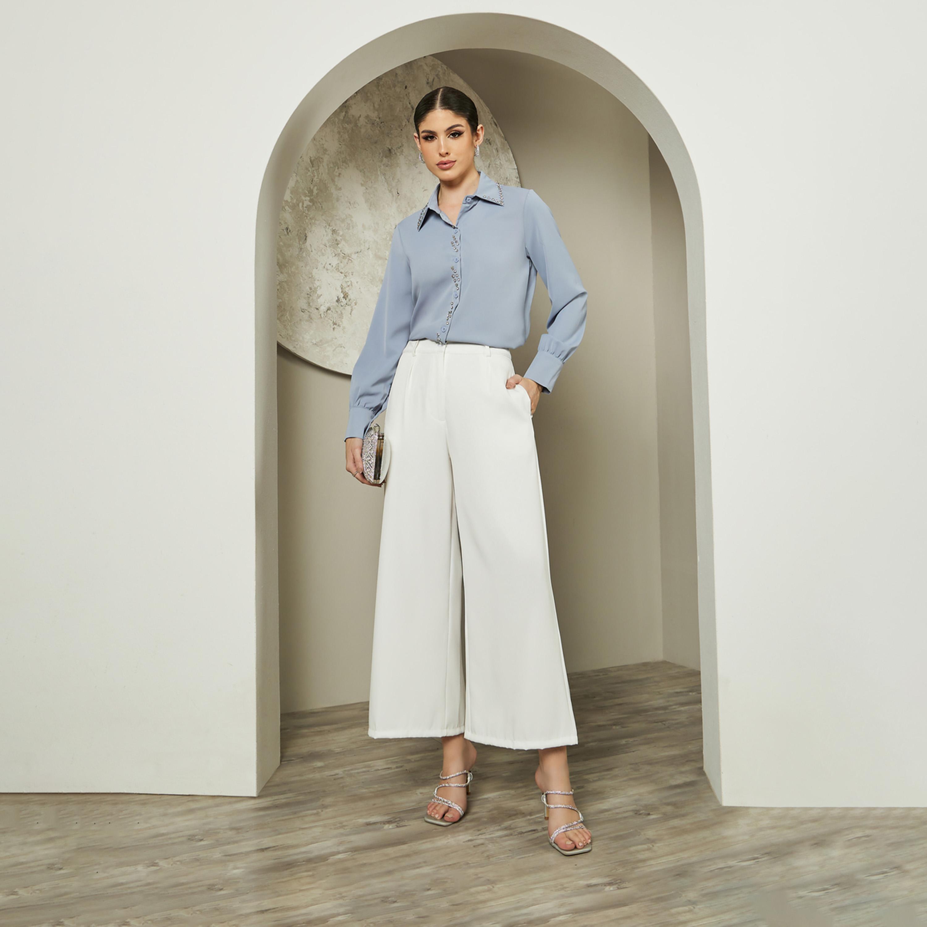 Styli Embellished Studded Spread Collar Shirt-women-clothing-shirtsandblouses-shirts-image-3