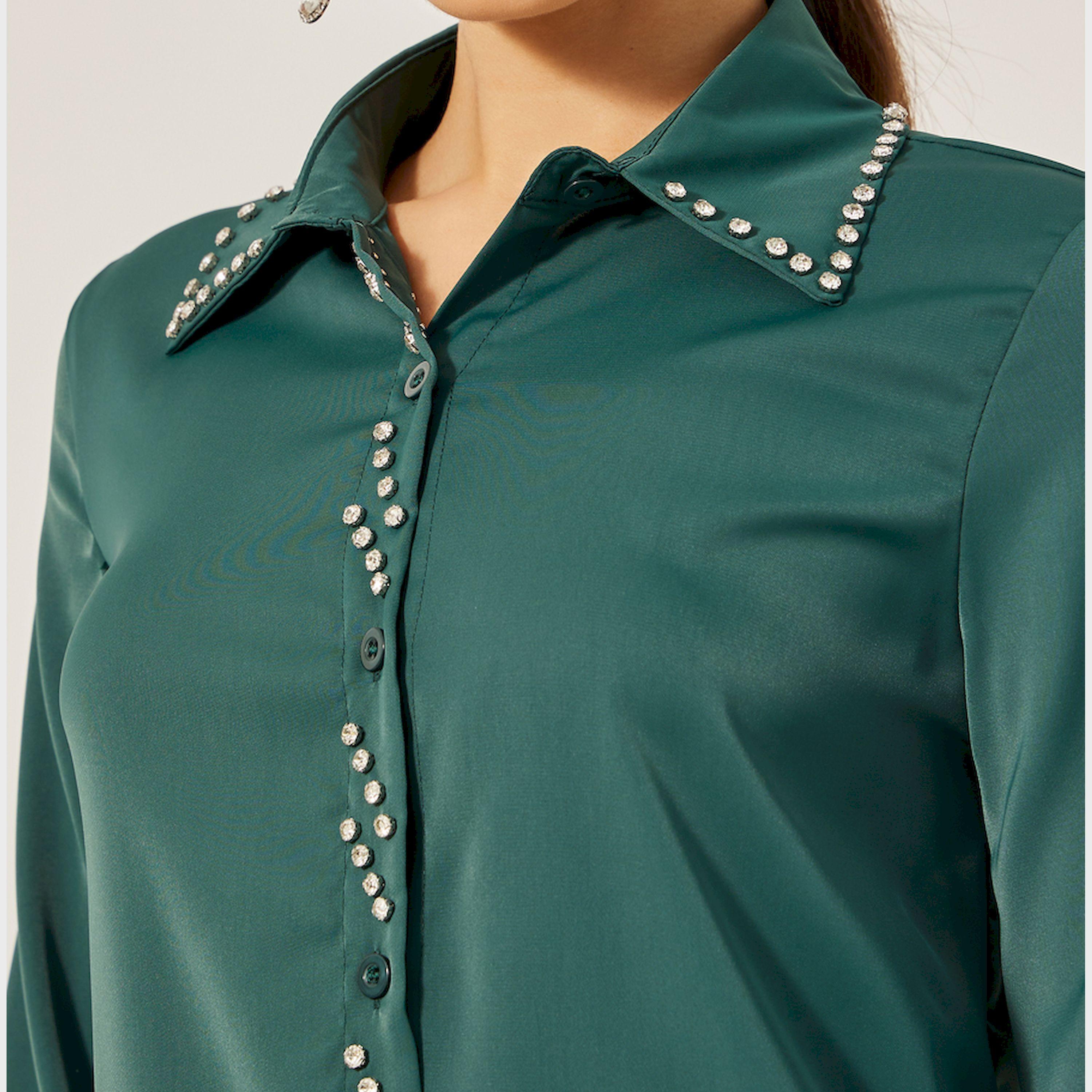 Styli Faux Diamante Studded Collared Shirt-women-clothing-shirtsandblouses-shirts-image-3