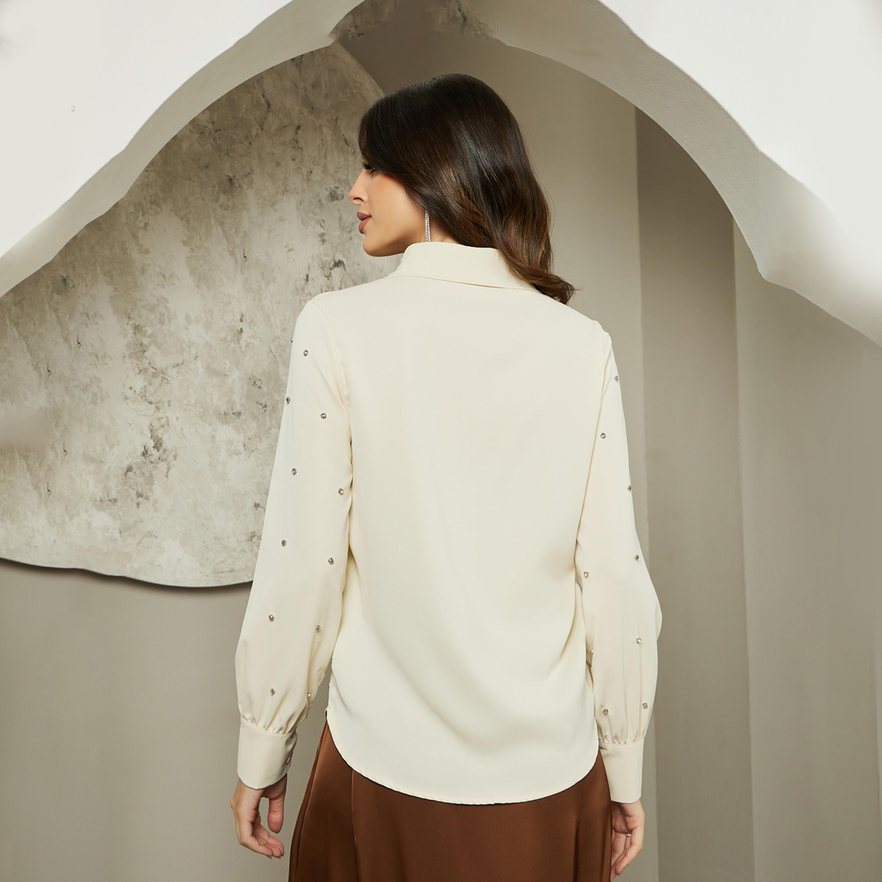 Styli Embellished Spread Collar Oversized Shirt-women-clothing-shirtsandblouses-shirts-image-4