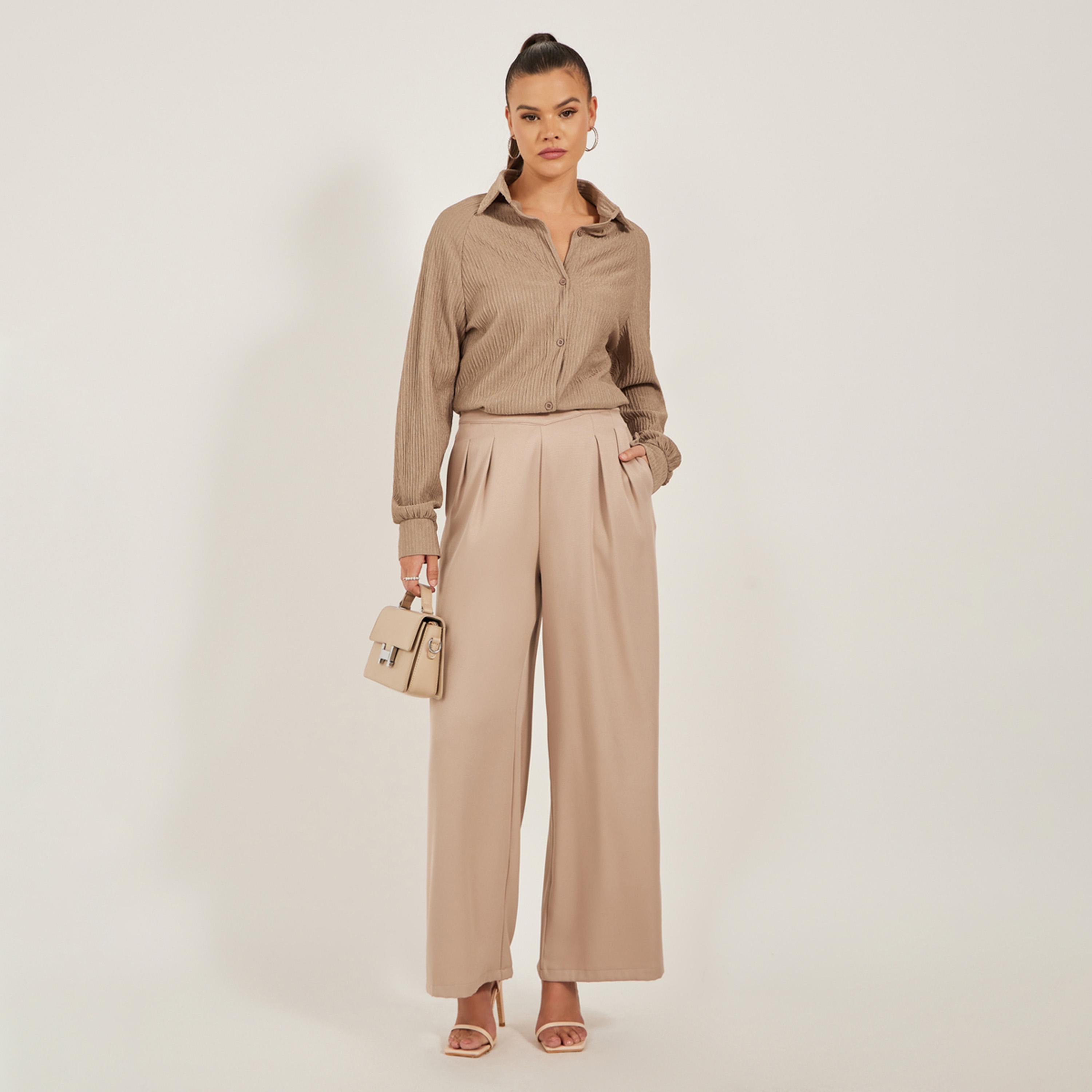 ستايلي - قميص محبوك منسوج كبير الحجم بأكمام راجلان-women-clothing-shirtsandblouses-shirts-image-2