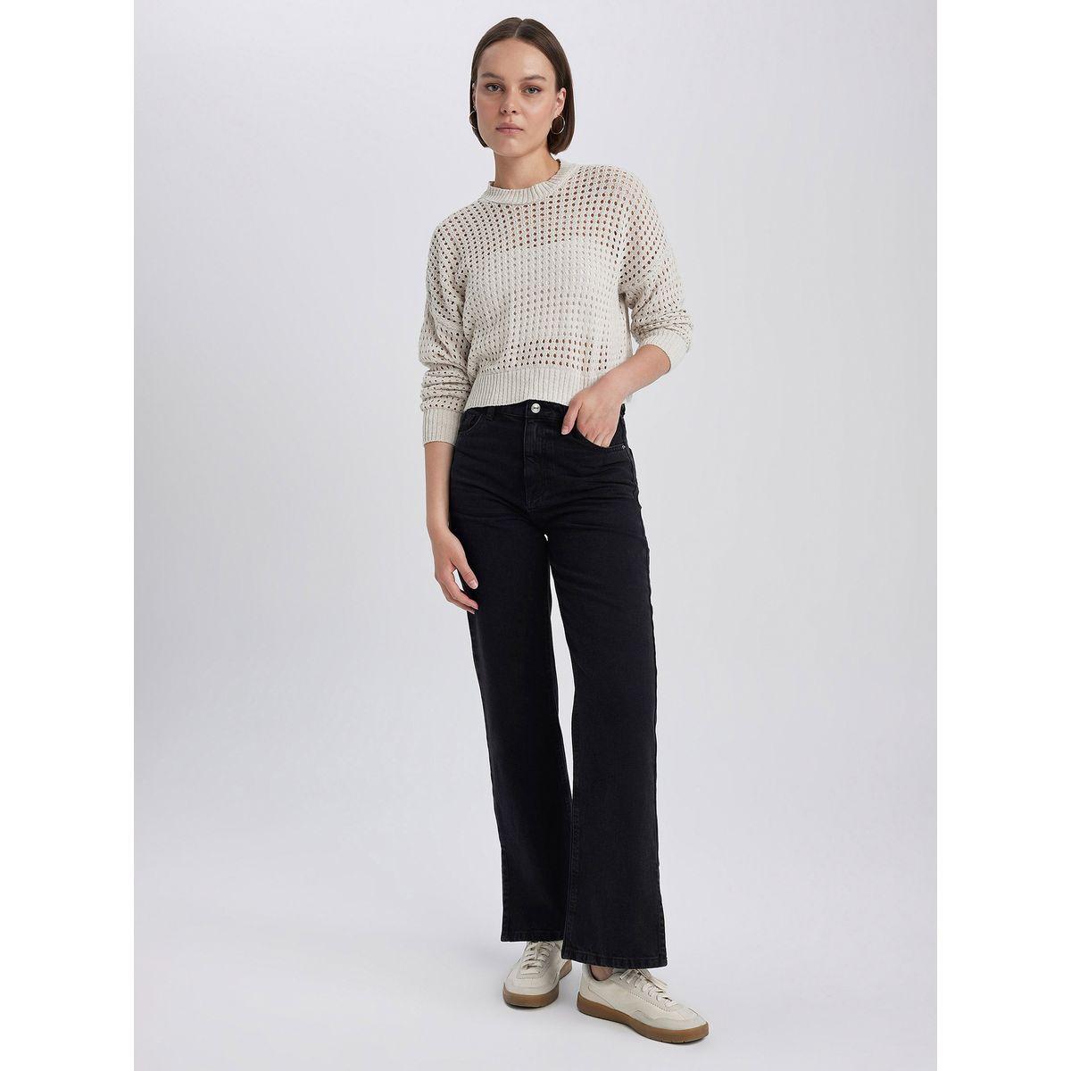 DeFacto X Styli  Solid Wide Leg High Rise Jeans-women-clothing-bottoms-jeans-image-5