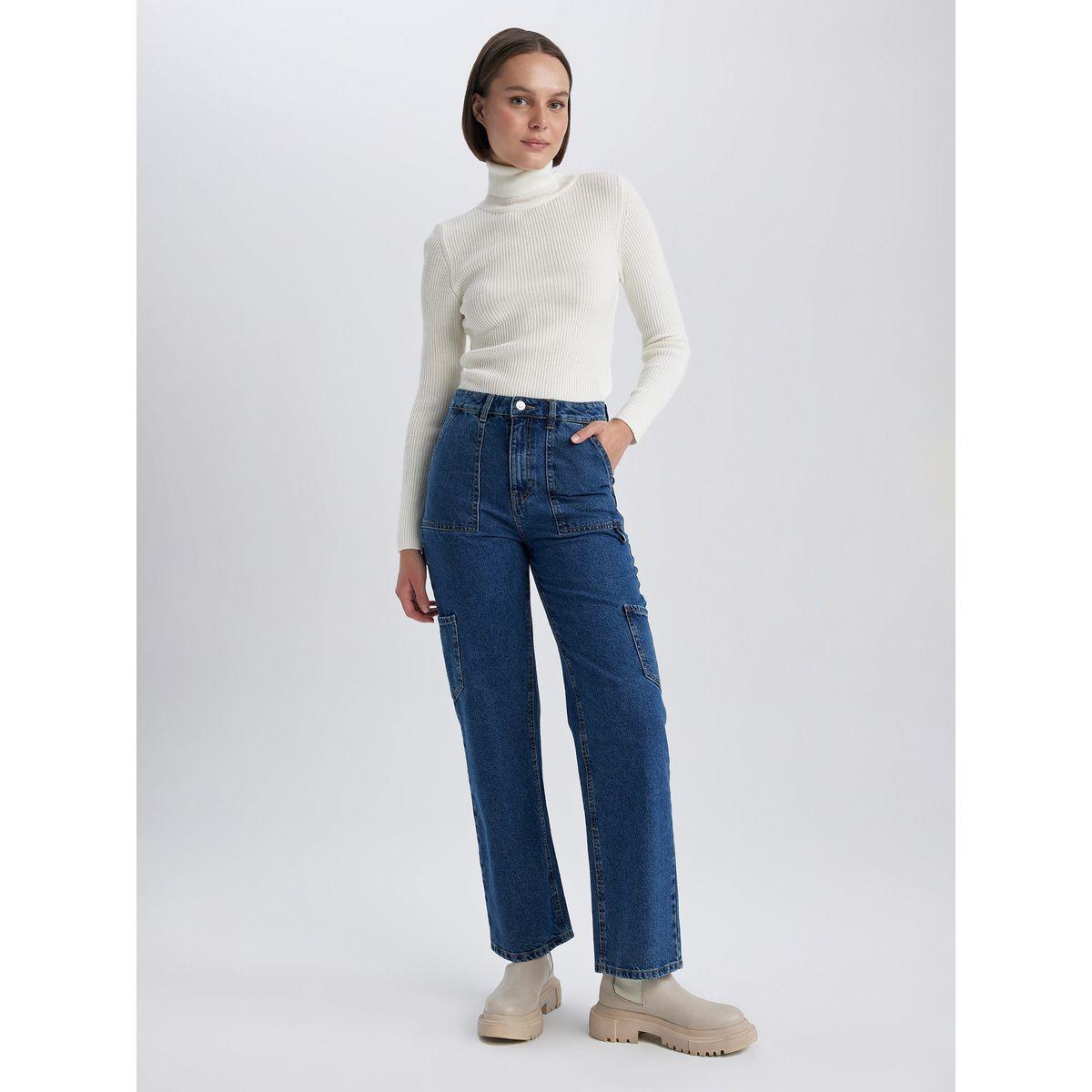 DeFacto X Styli  Solid Side Pockets High Rise Jeans-women-clothing-bottoms-jeans-image-5