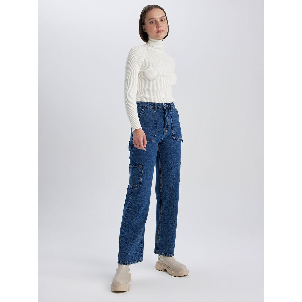 DeFacto X Styli  Solid Side Pockets High Rise Jeans-women-clothing-bottoms-jeans-image-6