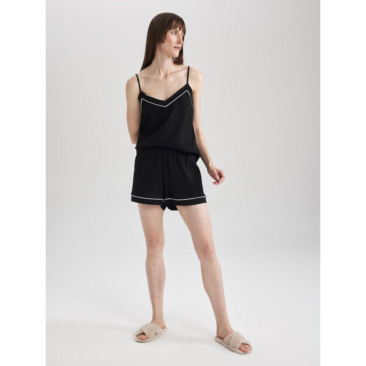 مجموعة من شورت وبلوزة كامي ديفاكتو × ستايلي-women-clothing-nightwear-pyjamas-shortsets-image-3