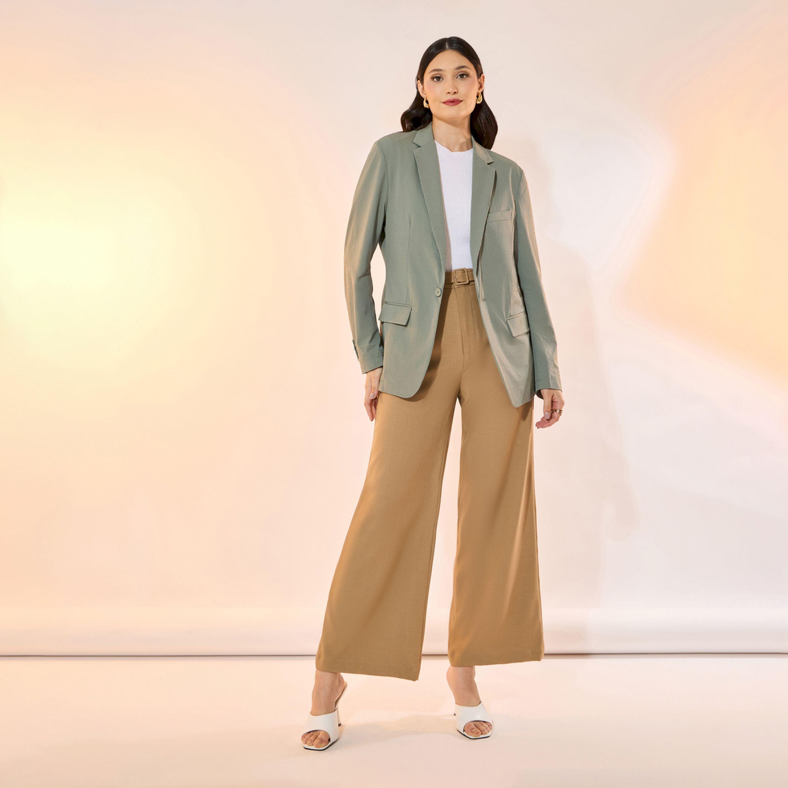 Take Two Texture Notch Lapel Longline Blazer with Pockets-women-clothing-coatsandjackets-blazers-image-2