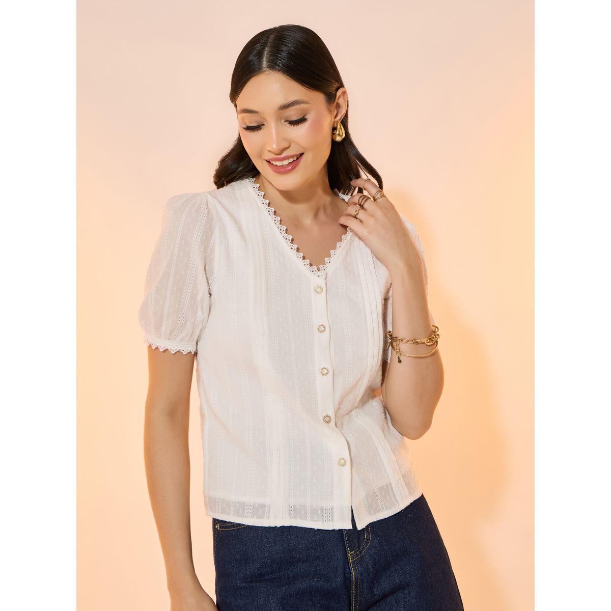 Take Two Cotton Embroidery Lace Trim Short Sleeve Shirt-women-clothing-shirtsandblouses-shirts-image-3