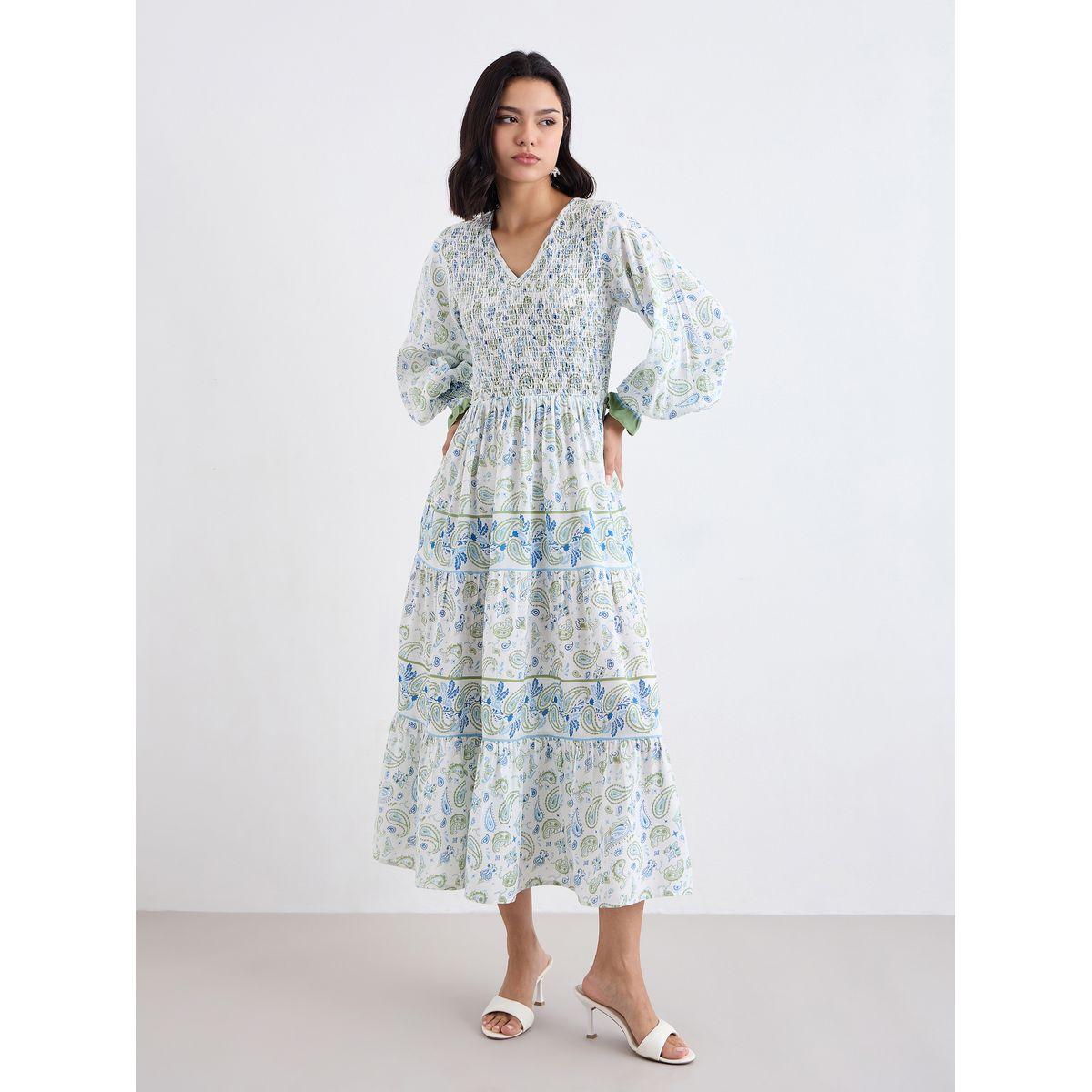 فستان قصيرة مزين بطبعة بيزلي-women-clothing-dresses-image-2