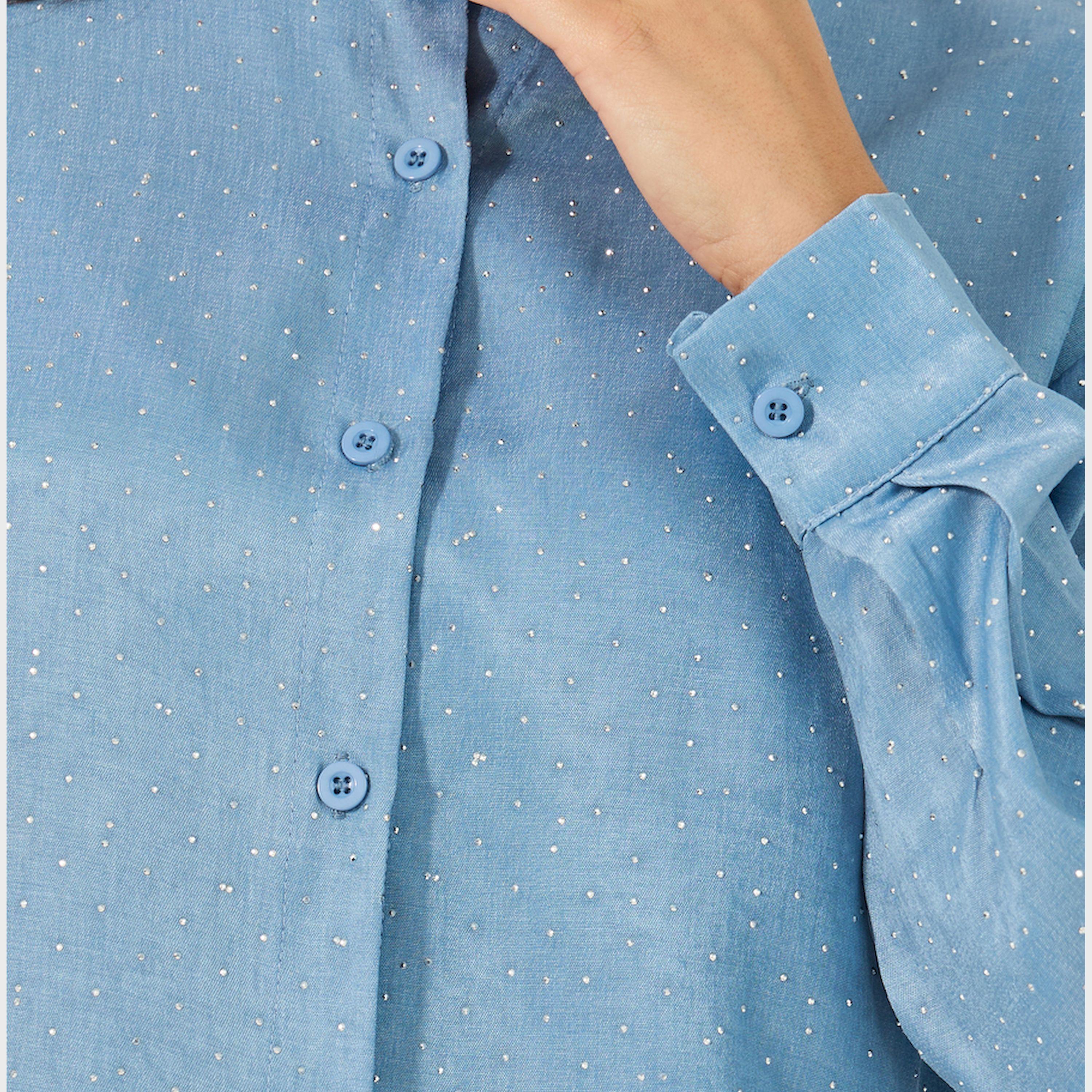 Styli Embellished Spread Collar Regular Fit Shirt-women-clothing-shirtsandblouses-shirts-image-4