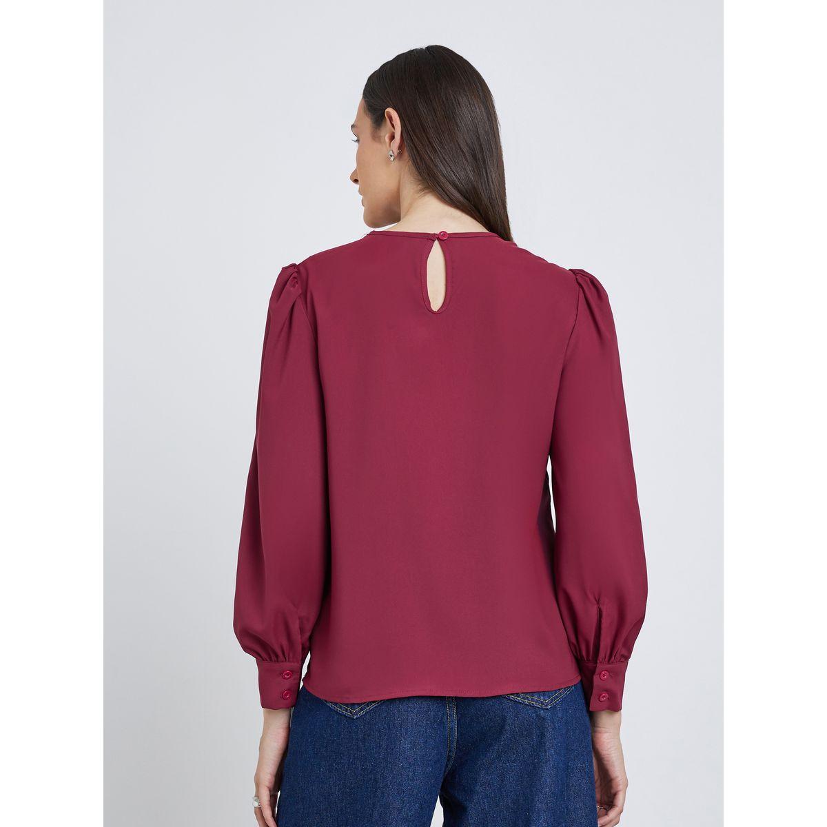 Styli Lace Insert Balloon Sleeve Blouse-women-clothing-shirtsandblouses-blouses-image-5