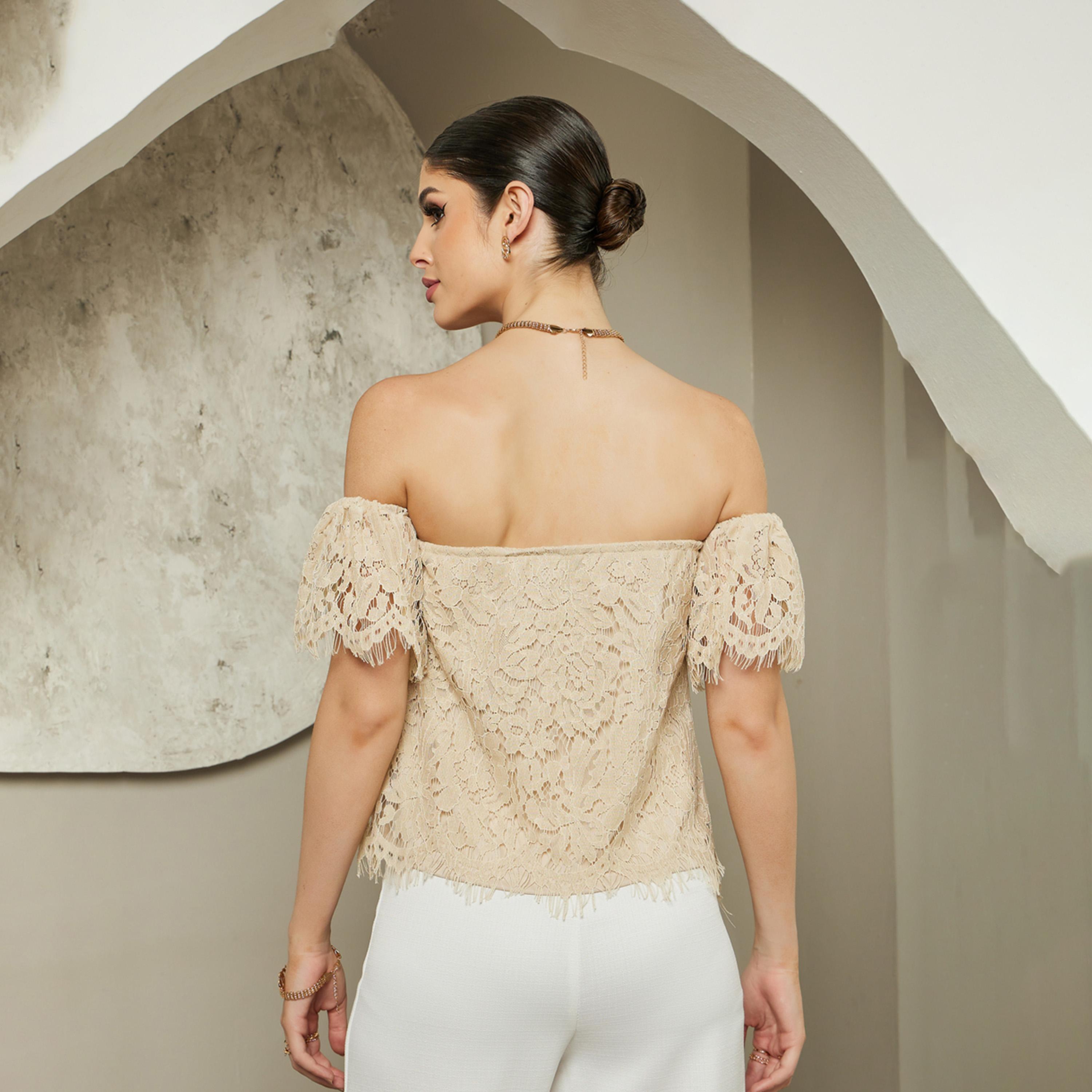 ستايلي - بلوزة باندو بحاشية متعرجة-women-clothing-shirtsandblouses-blouses-image-5
