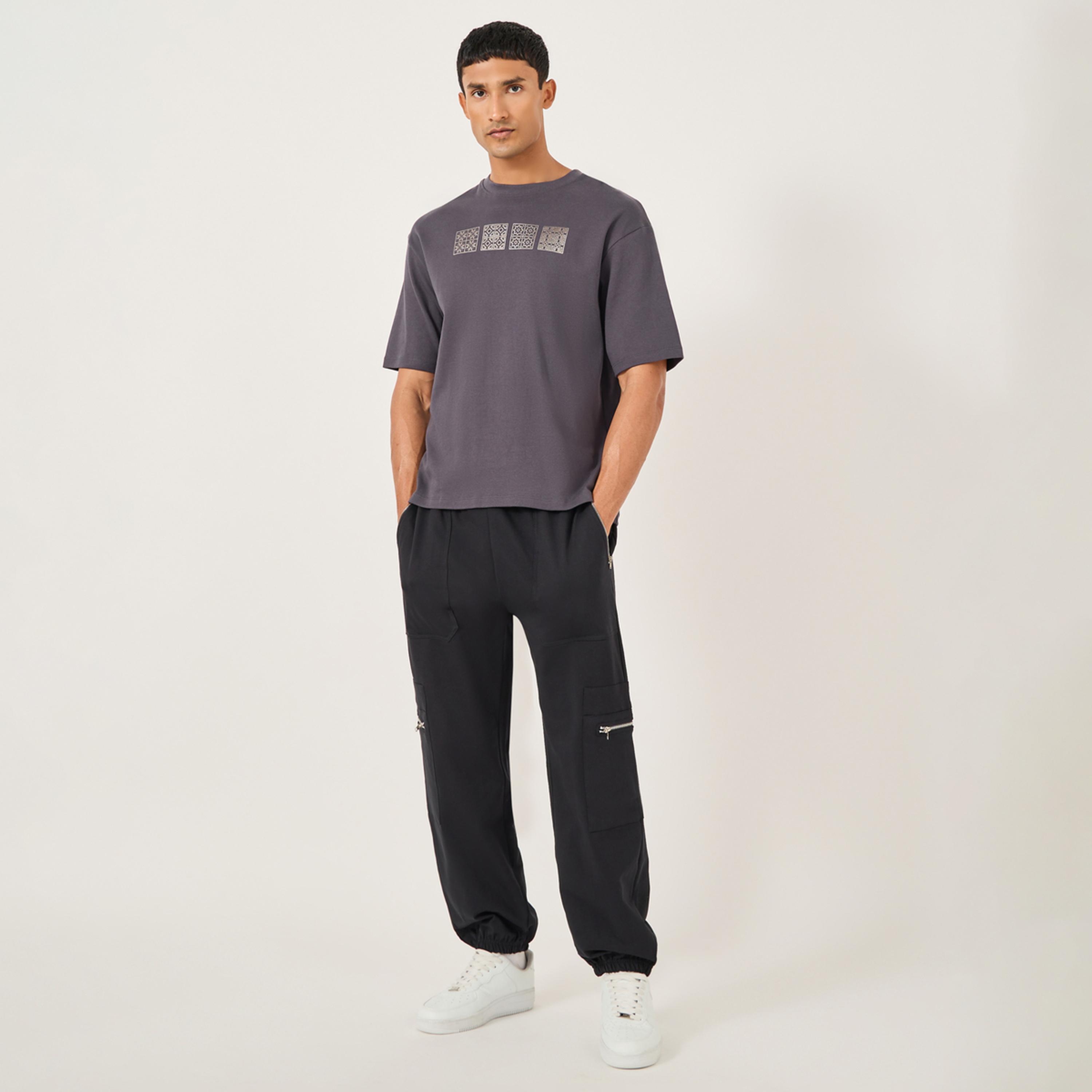 Styli Mid Rise Relaxed Fit Cargo Joggers-men-clothing-bottoms-joggers-image-2