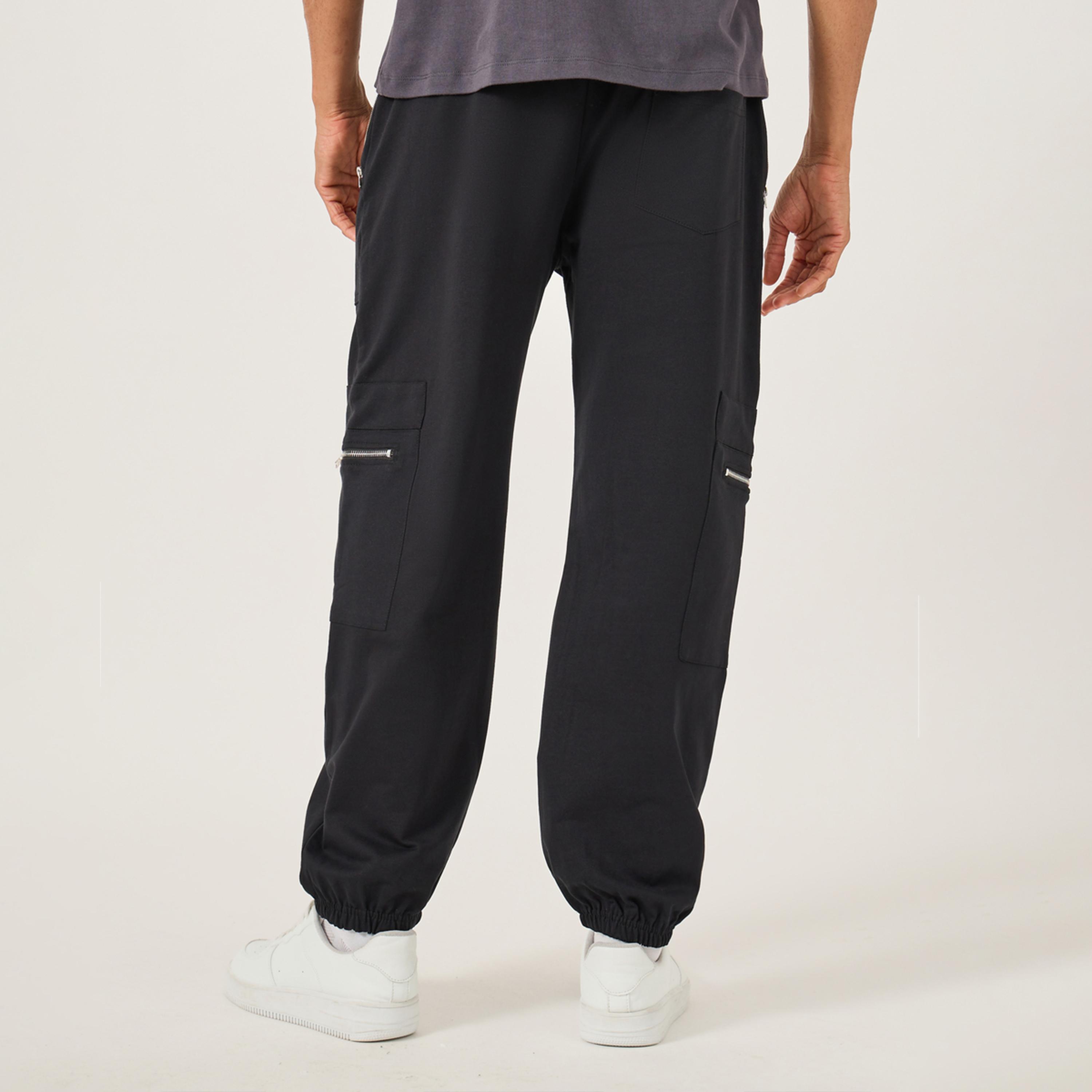 ستايلي - بنطال كارغو مريح بخصر متوسط الارتفاع-men-clothing-bottoms-joggers-image-4